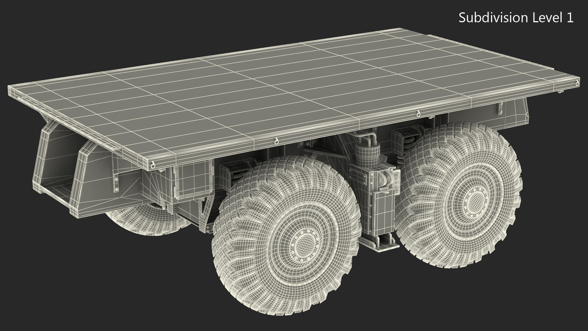 3D model 4 Axle Platform Camo