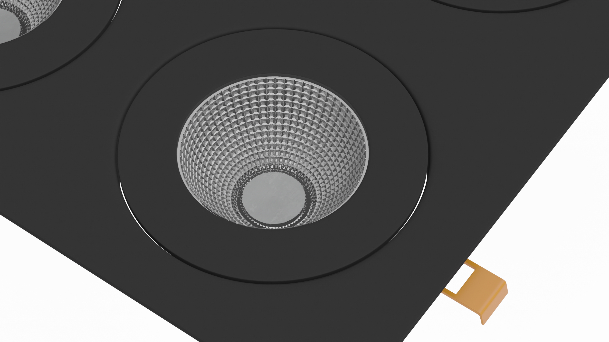 3D Recessed Modular Ceiling Luminaire 4 Light Black model