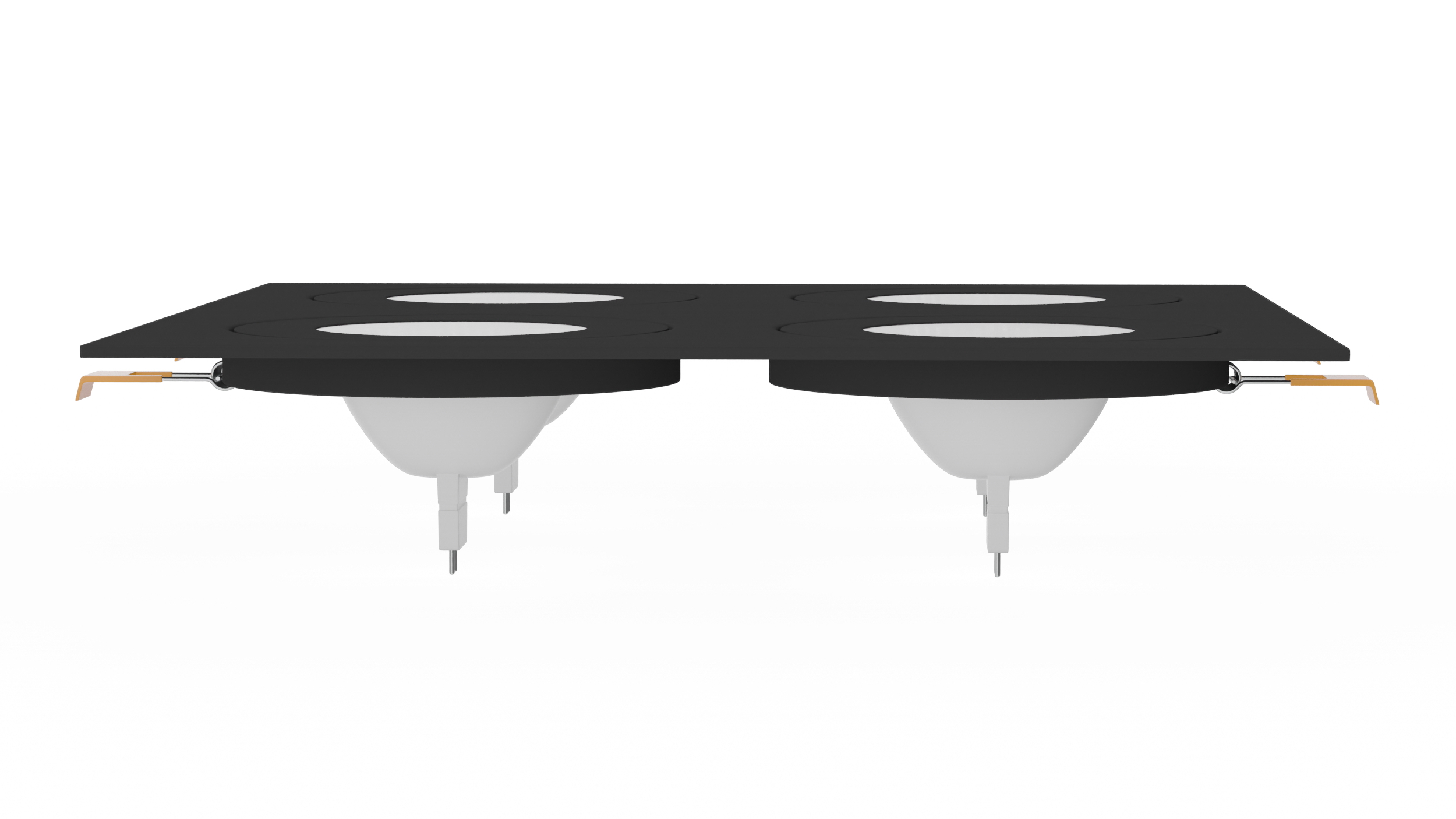 3D Recessed Modular Ceiling Luminaire 4 Light Black model