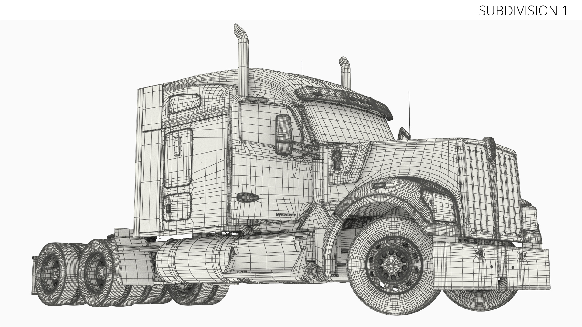 Kenworth W990 Sleeper Cab Orange Rigged - view 8