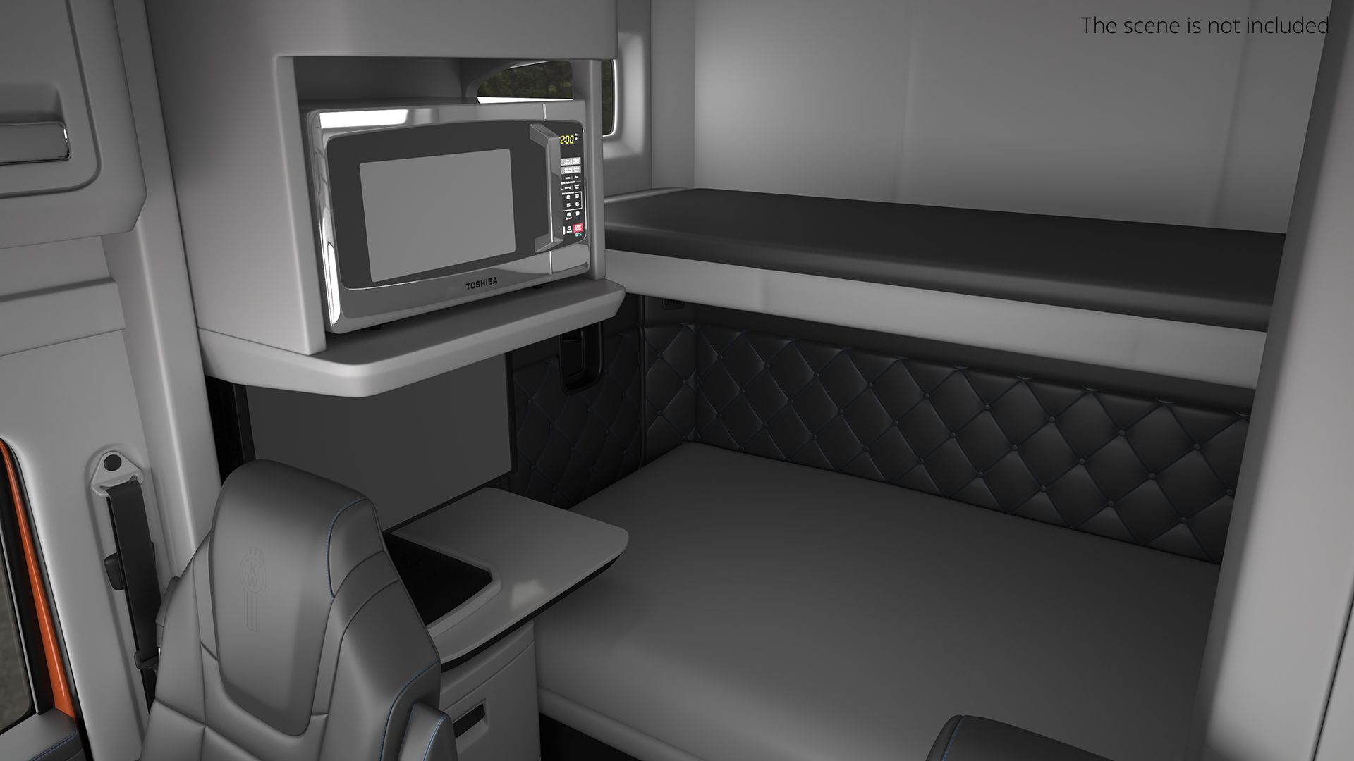 Kenworth W990 Sleeper Cab Orange Rigged - view 2