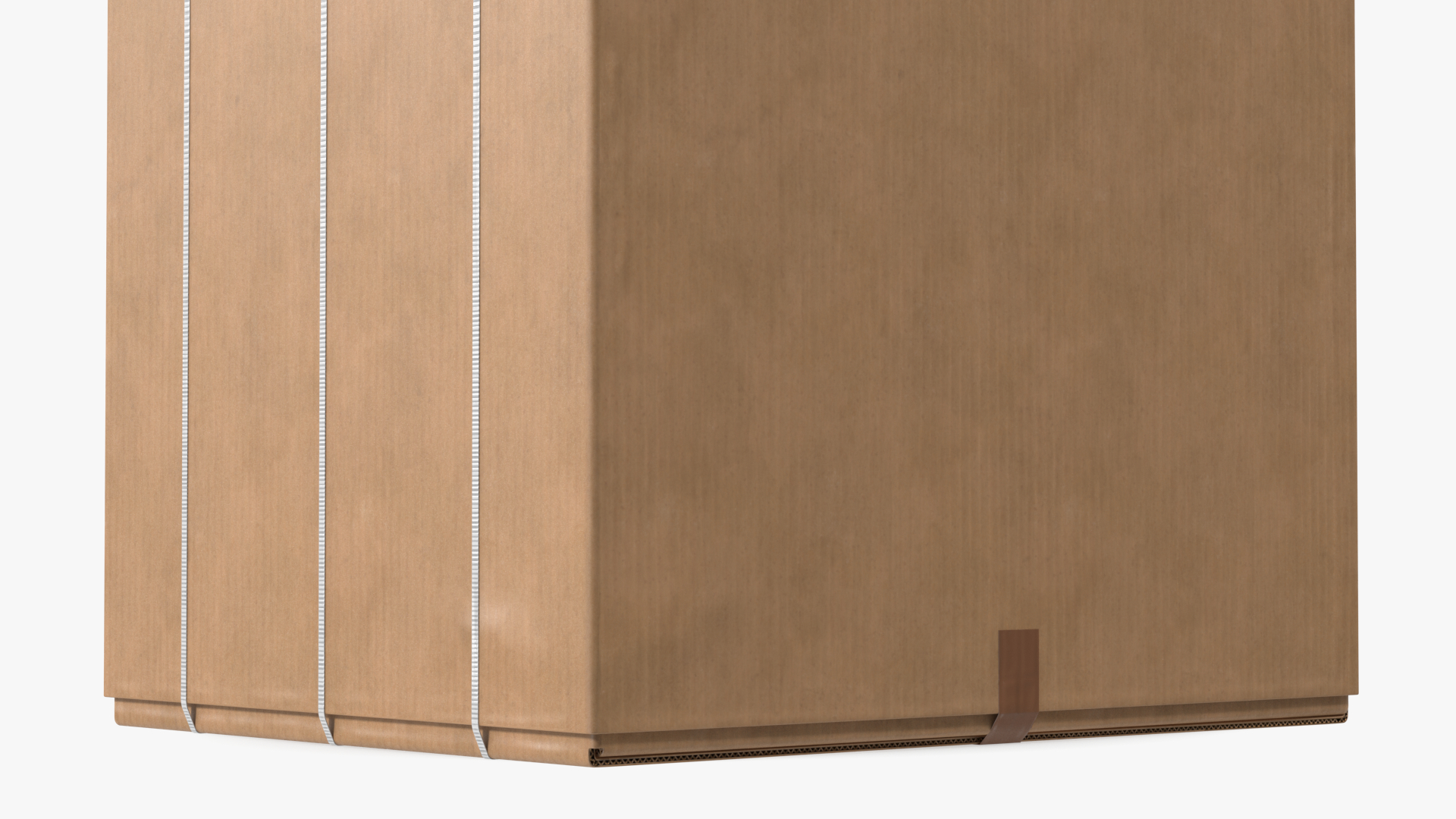 3D Old Large Cardboard Box model