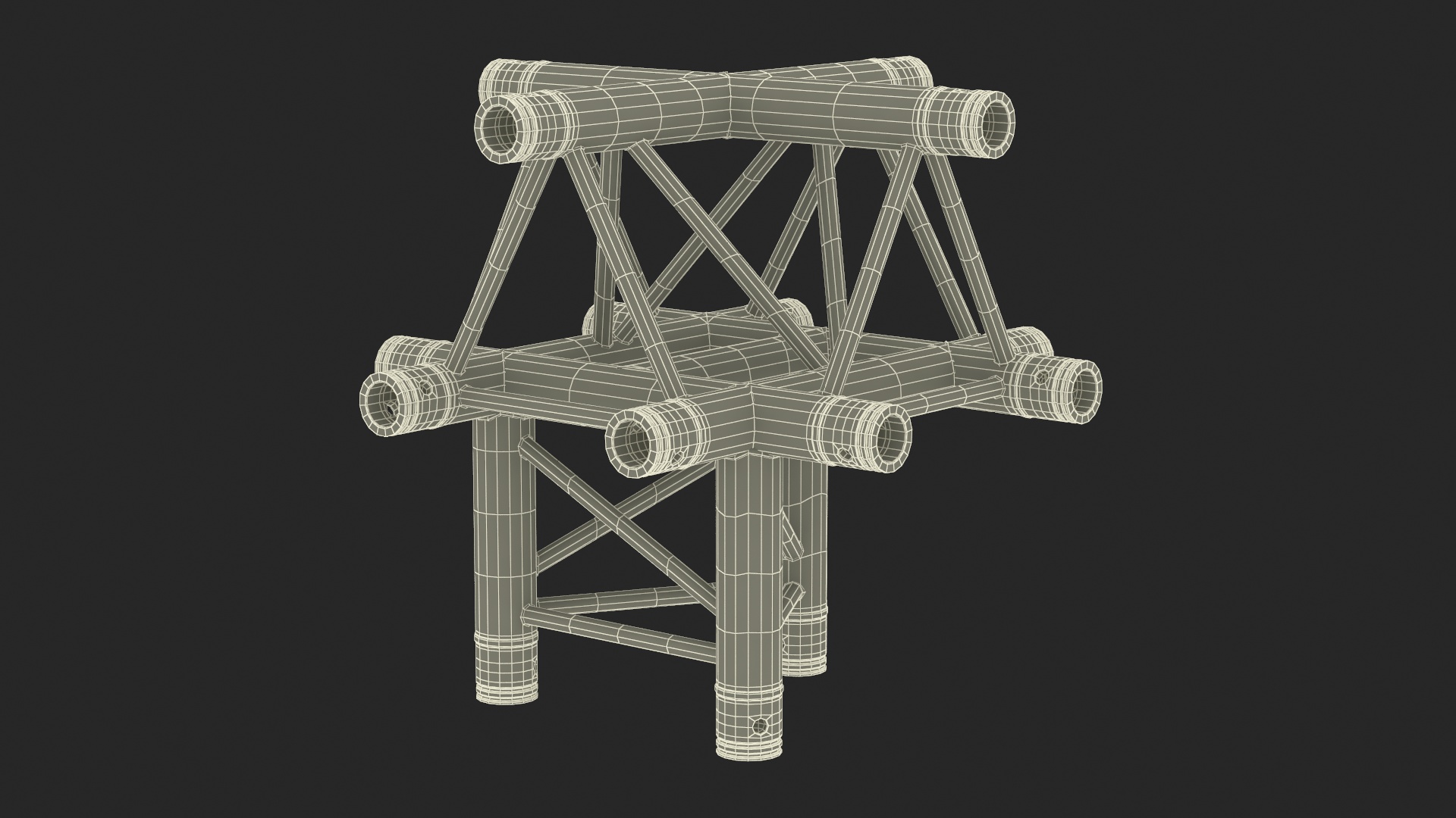 3D model Truss Modular Cross Triangular