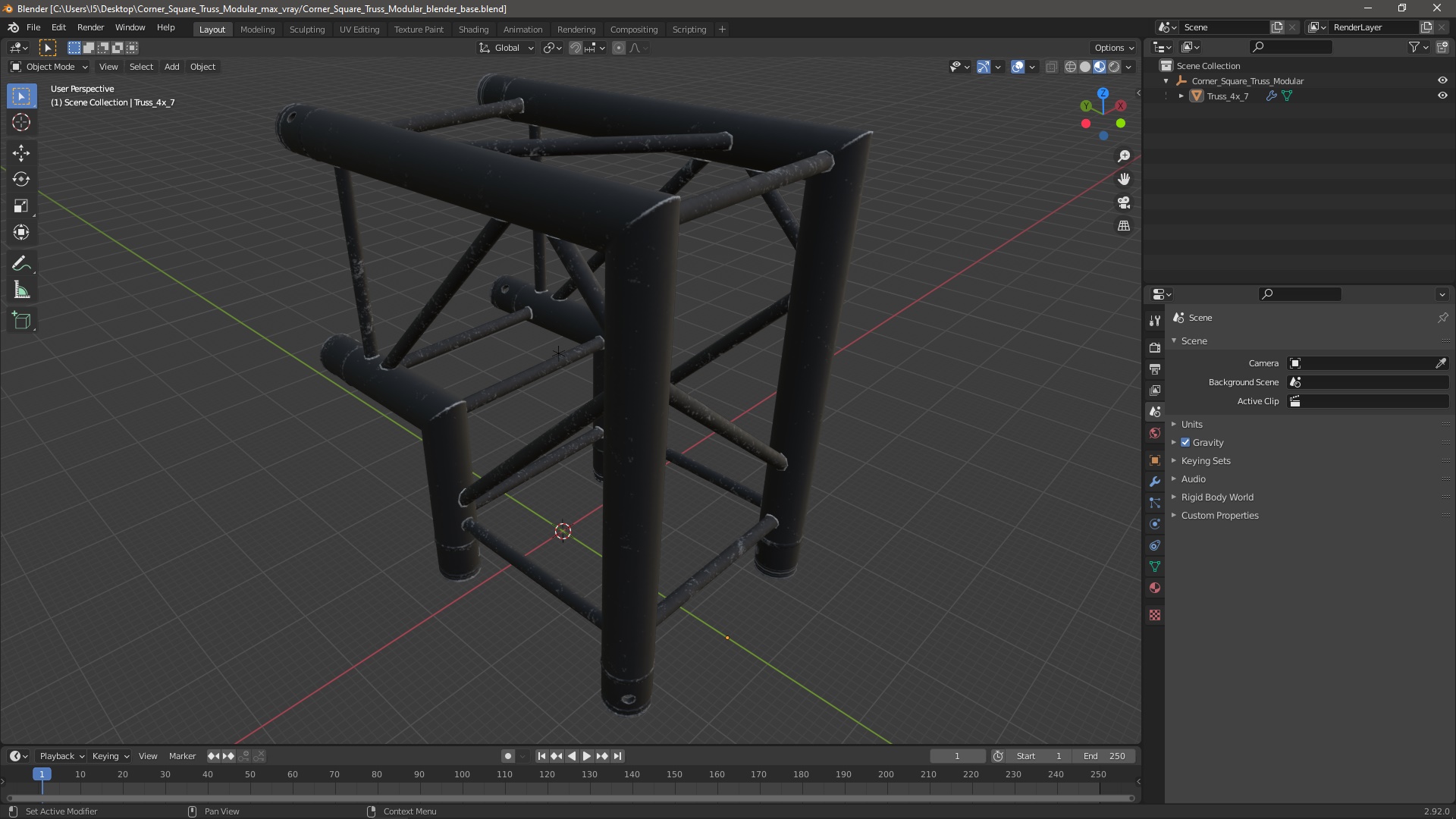 Corner Square Truss Modular 3D