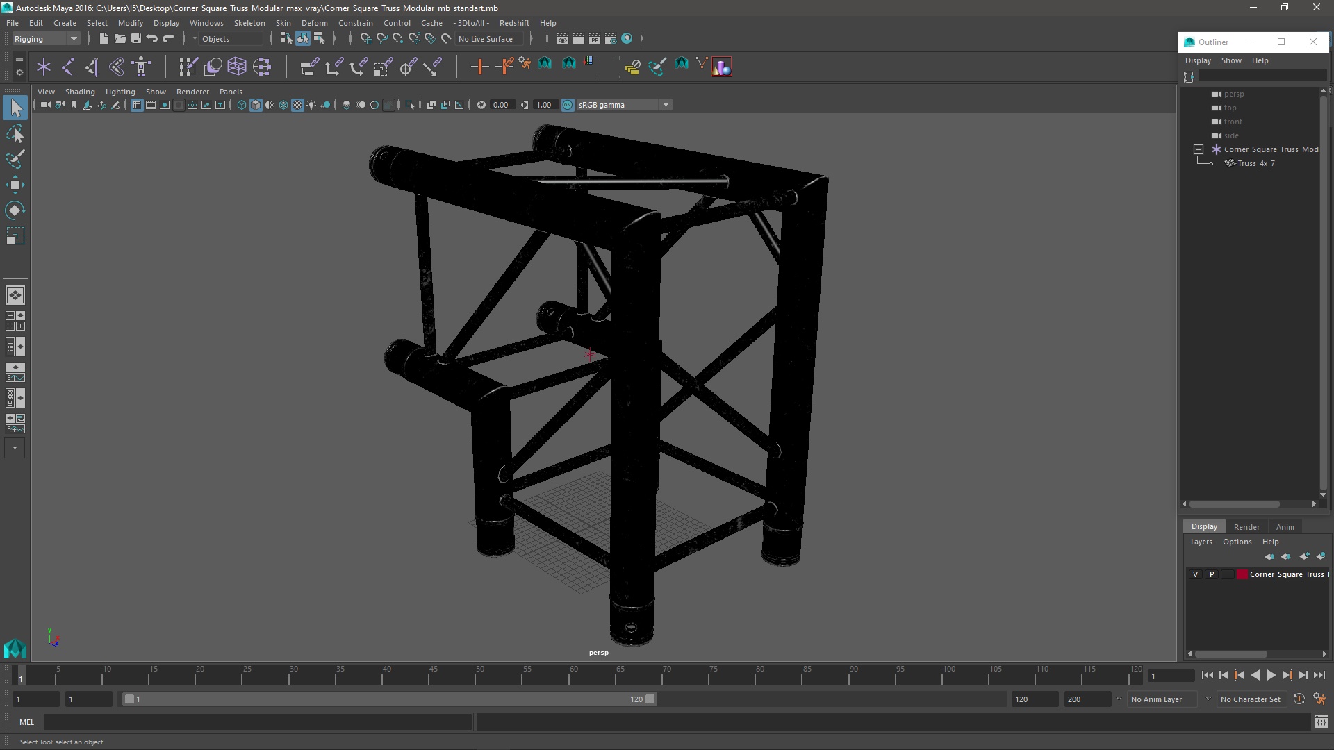 Corner Square Truss Modular 3D