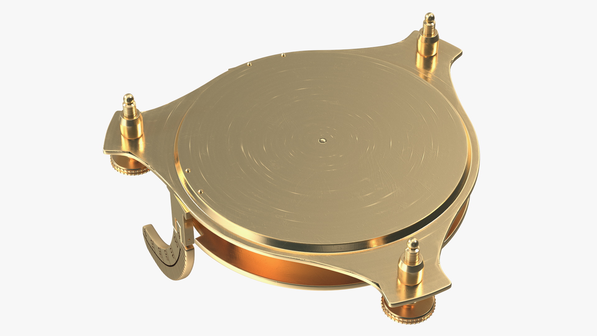 3D model Old Brass Compass with Sundial