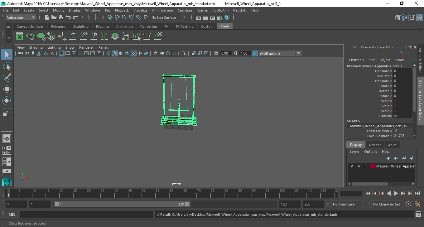 3D Maxwell Wheel Apparatus model