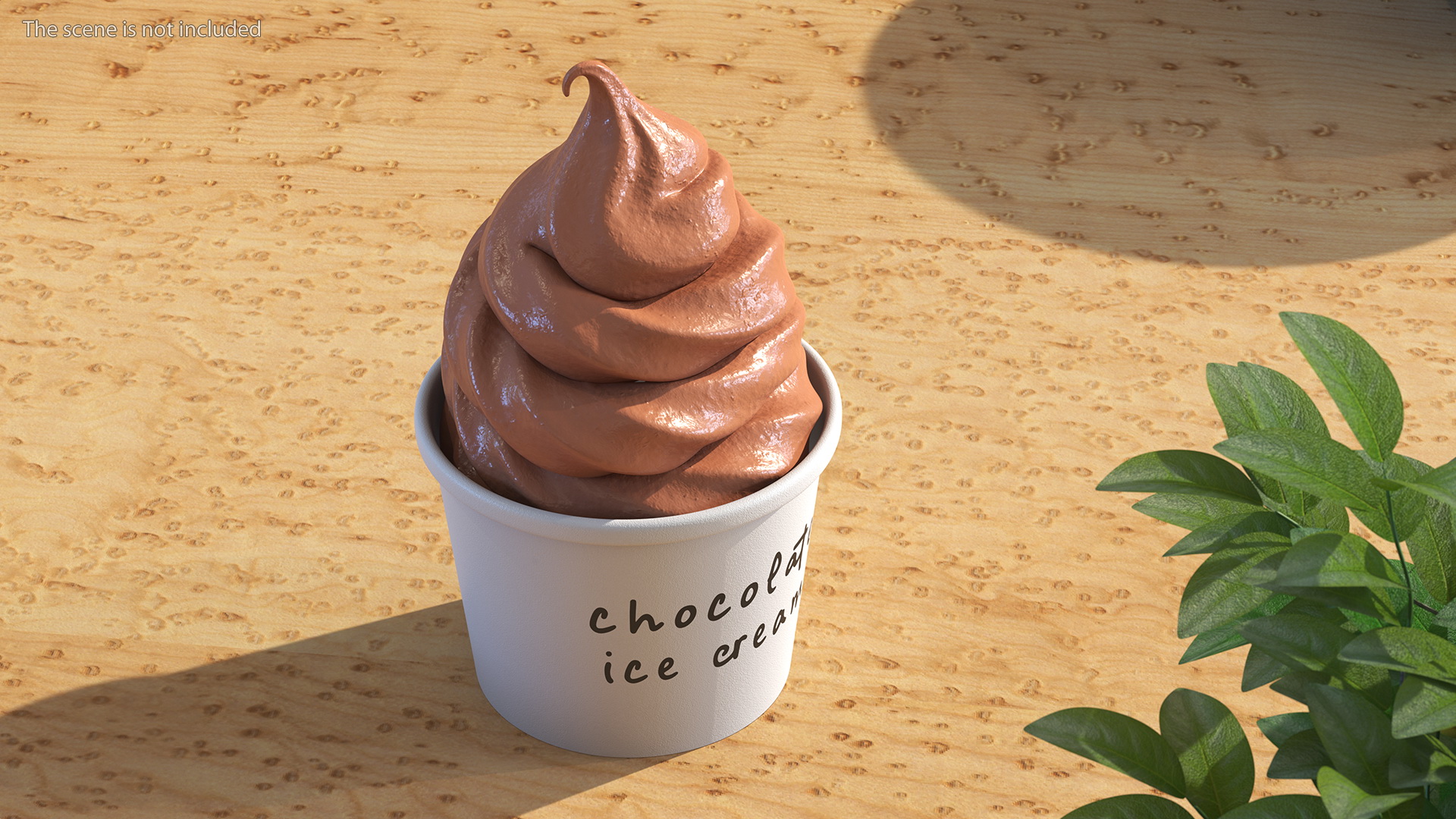 3D Chocolate Ice Cream Top model