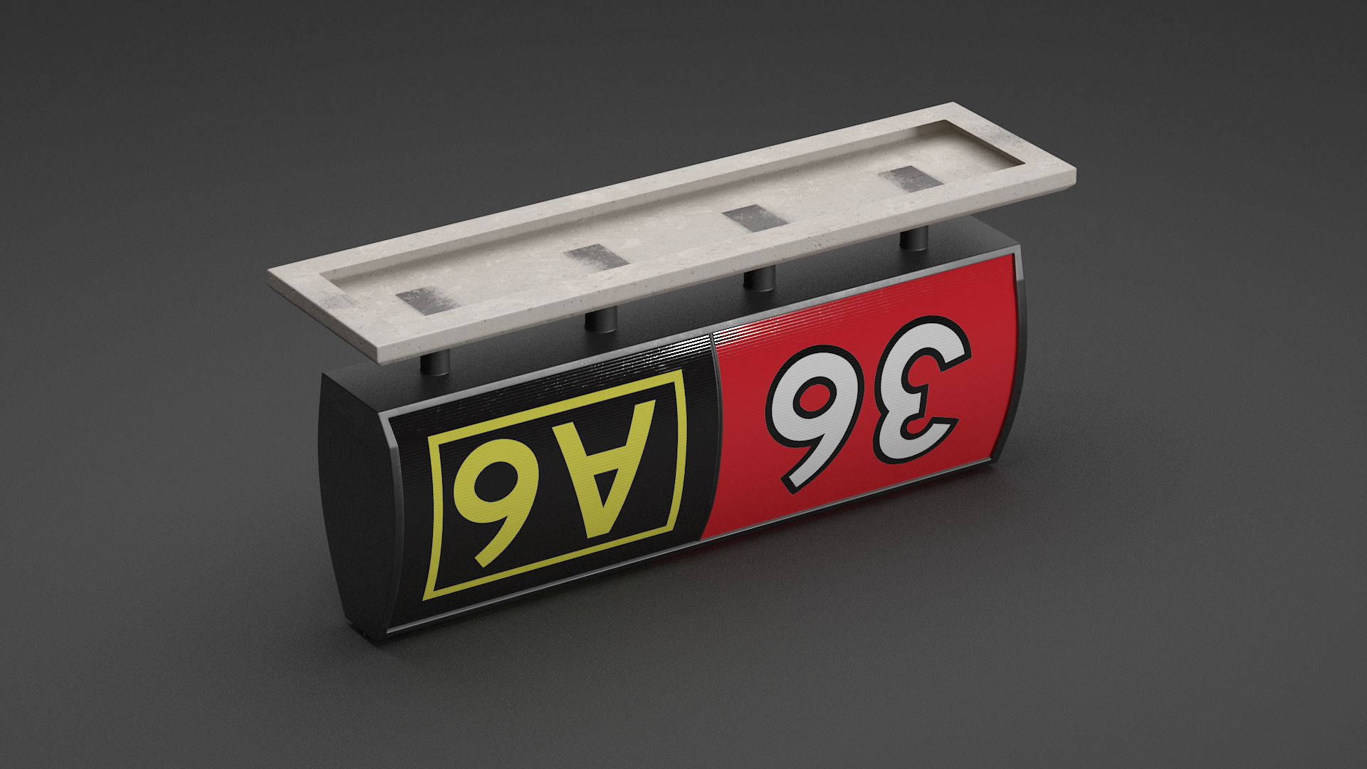 Airfiled Ground Guidance Sign 3D model