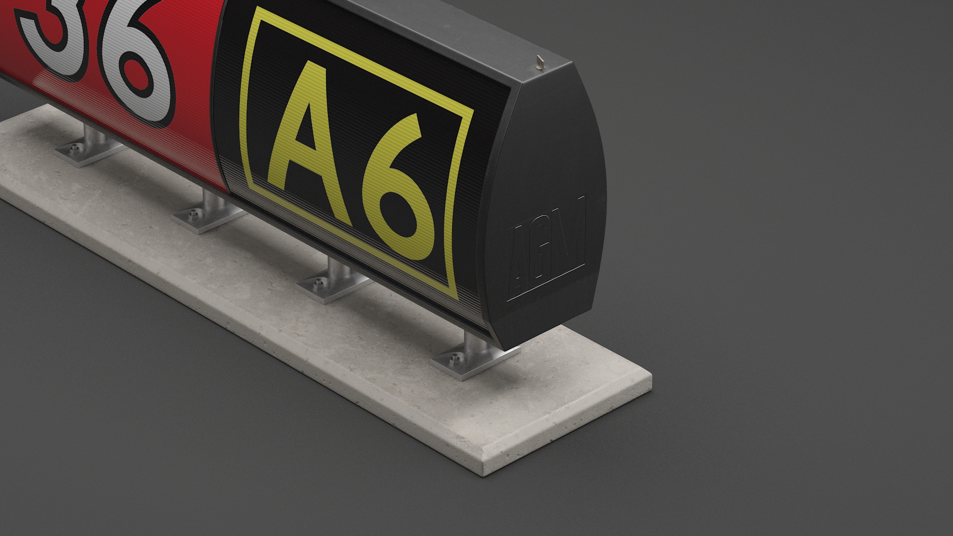 Airfiled Ground Guidance Sign 3D model