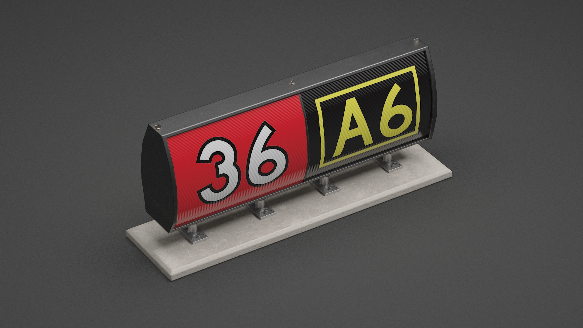 Airfiled Ground Guidance Sign 3D model
