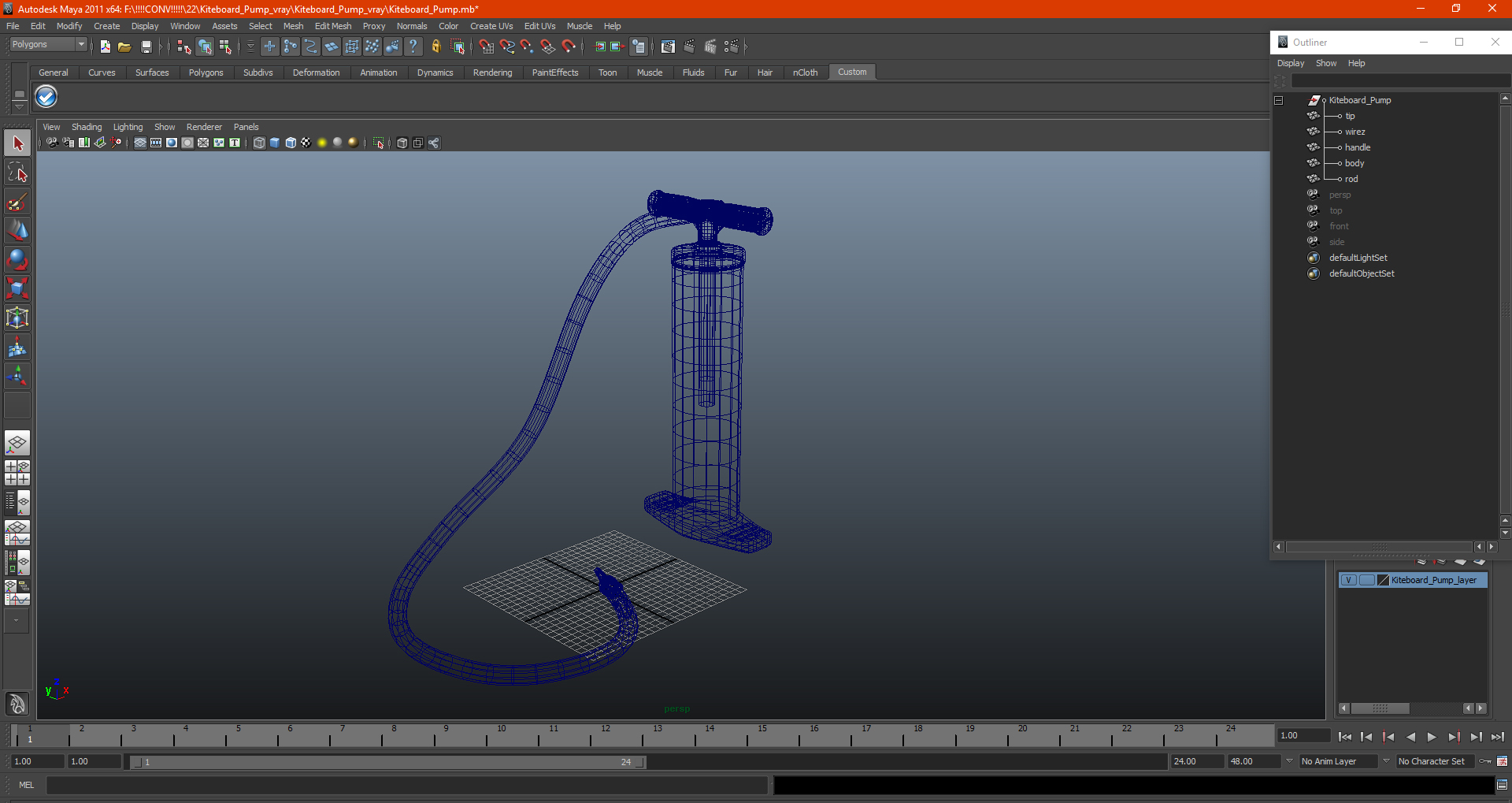 Kiteboard Pump 3D model