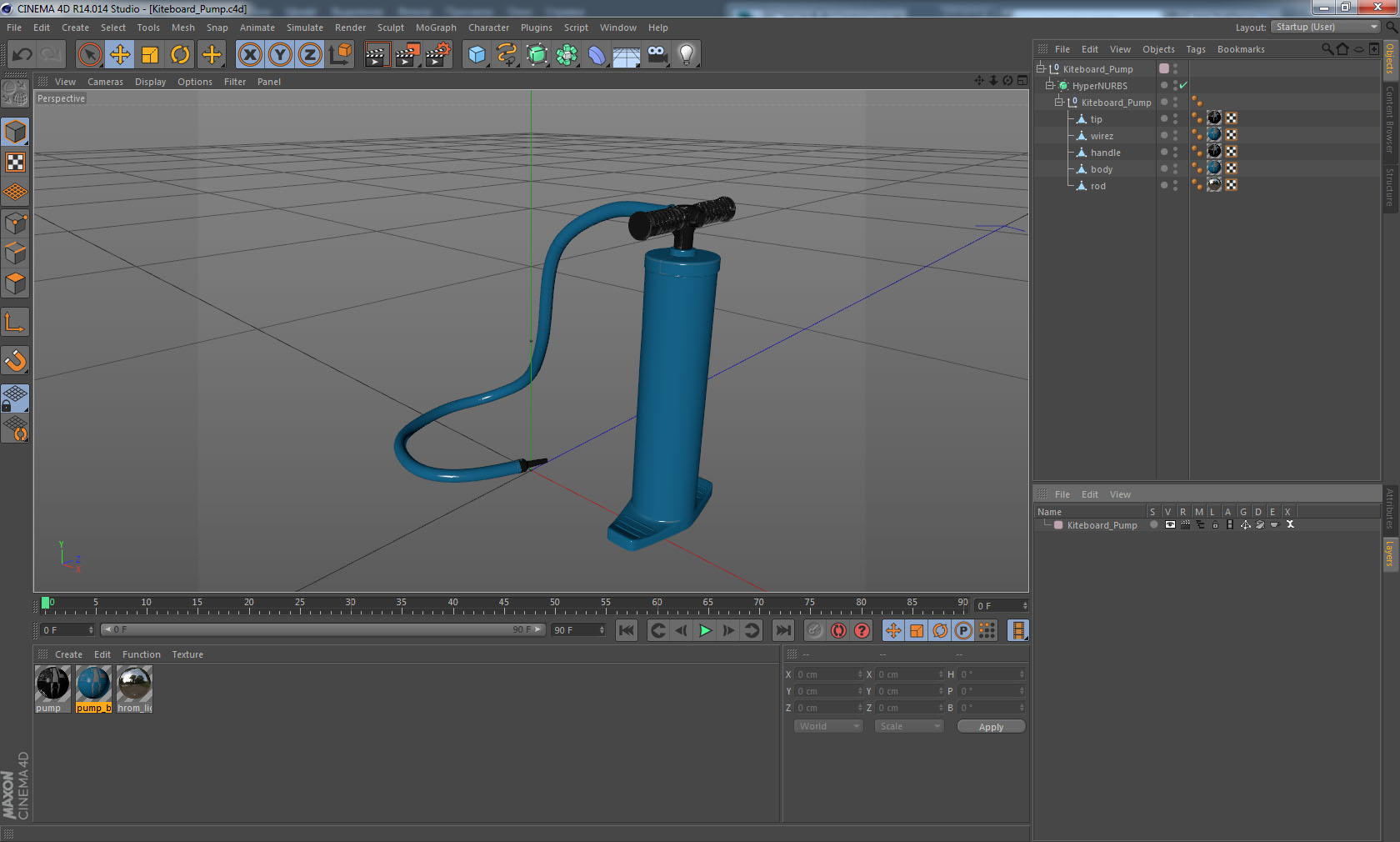 Kiteboard Pump 3D model