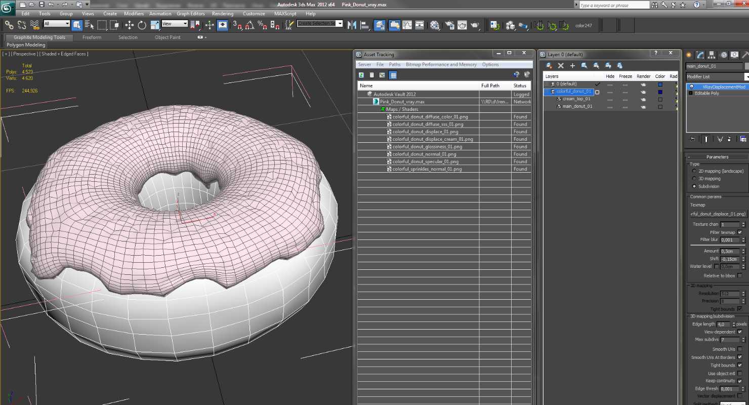 3D model Pink Donut