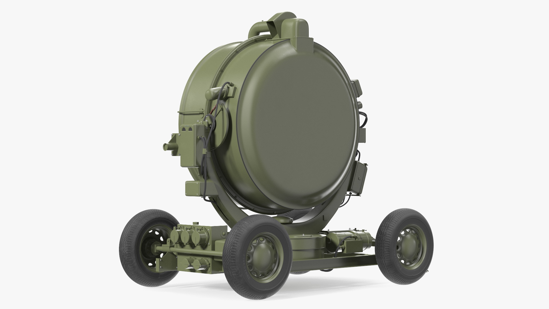 3D New Anti Aircraft Searchlight with Wheels