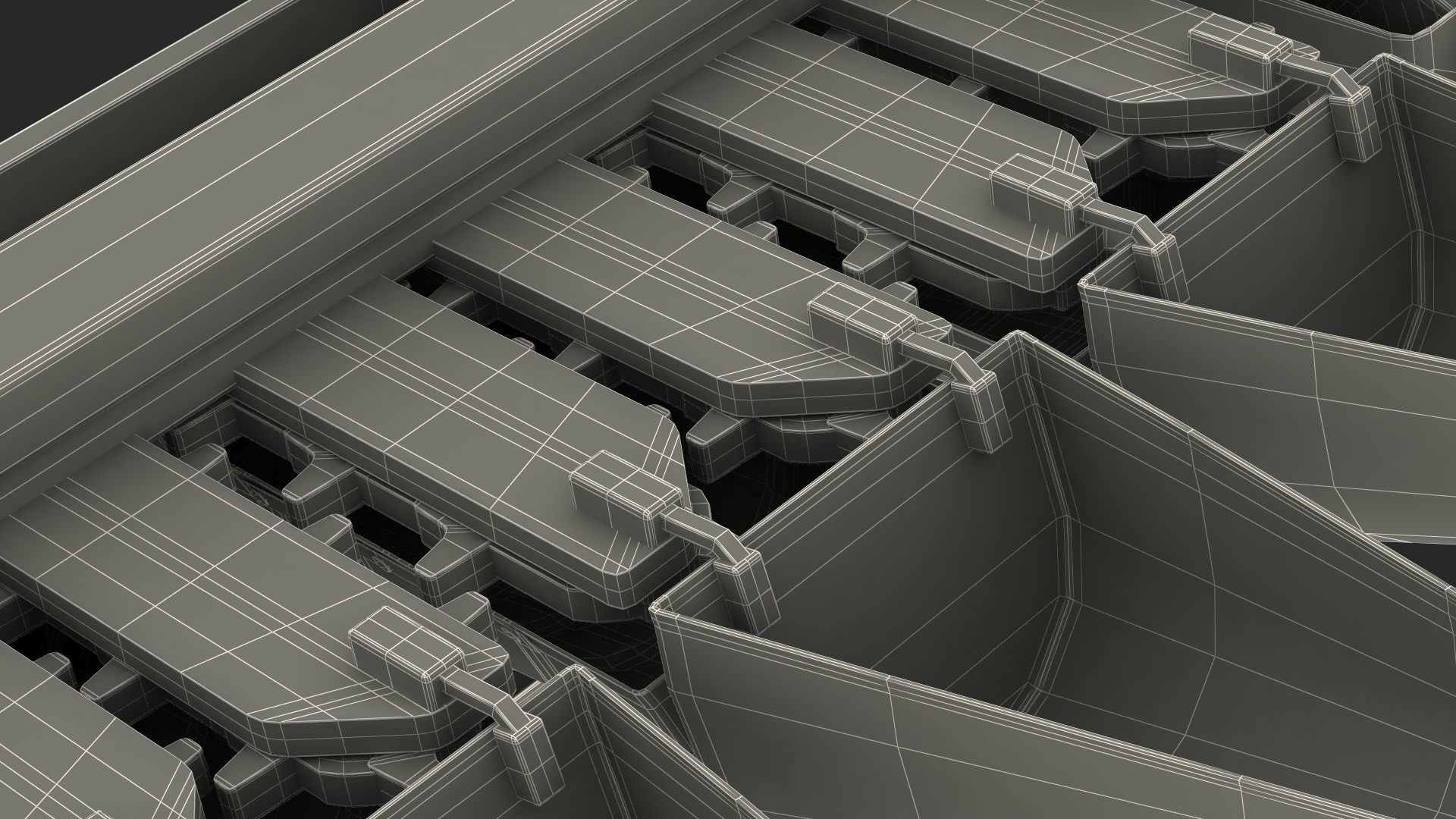 3D Corn Header 6 Rows Used model
