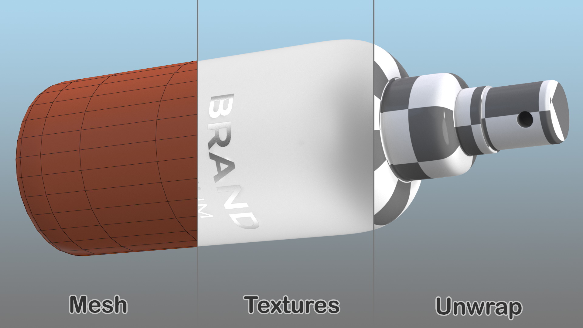 White Cosmetic Spray Bottle 3D