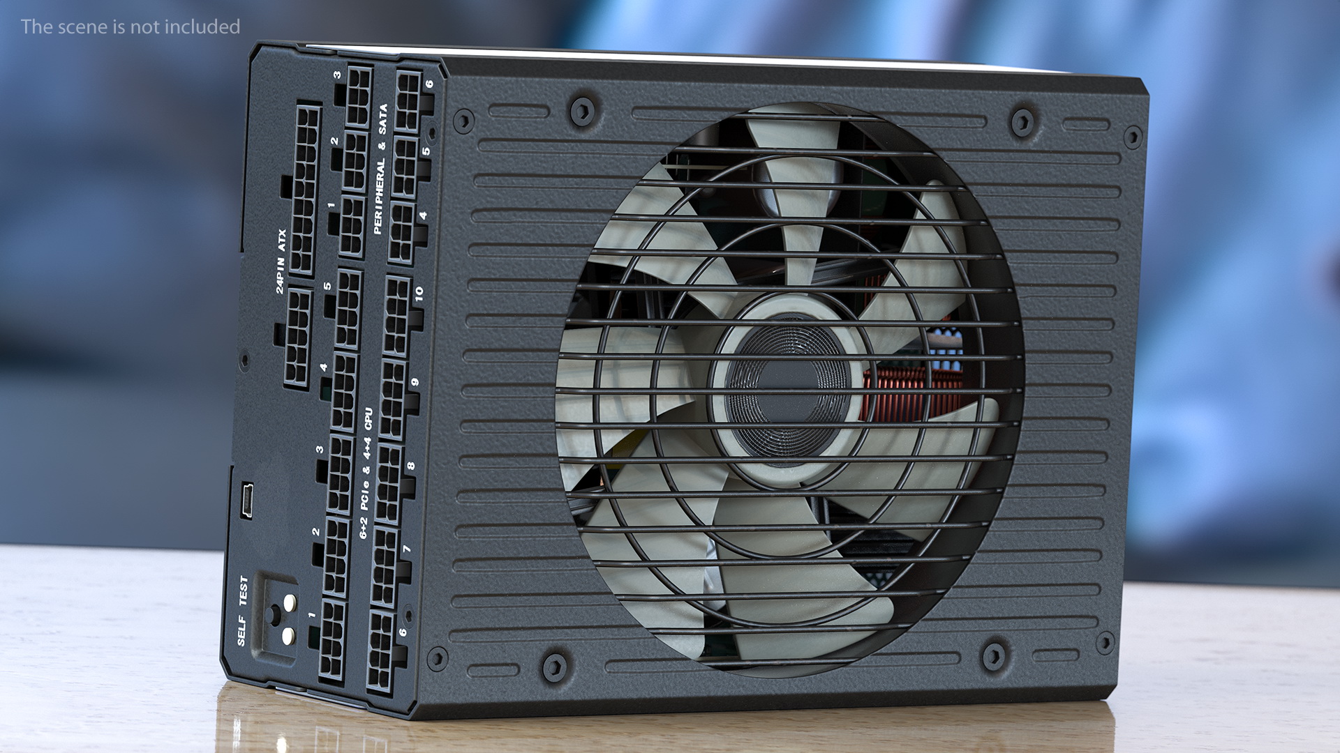 3D Disassembled PC ATX Modular PSU