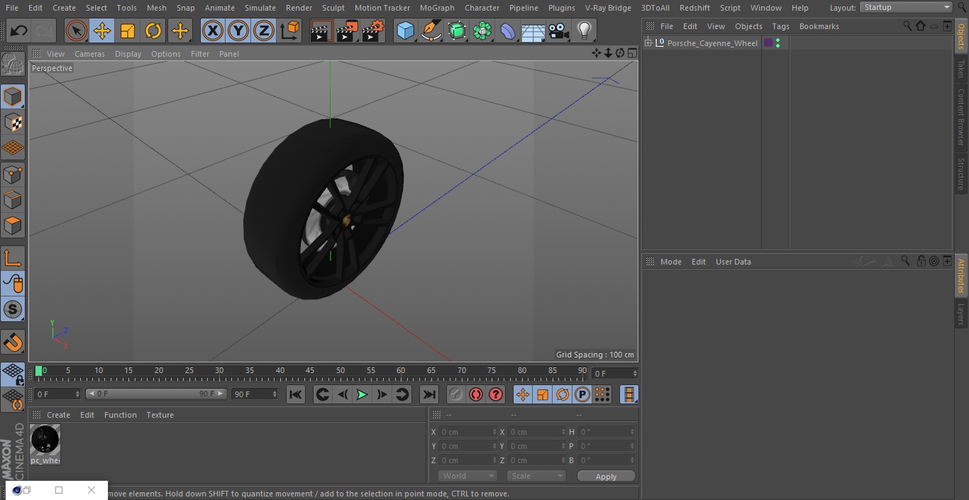 3D Porsche Cayenne Wheel