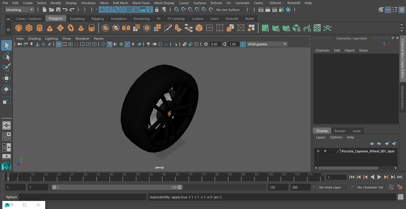 3D Porsche Cayenne Wheel