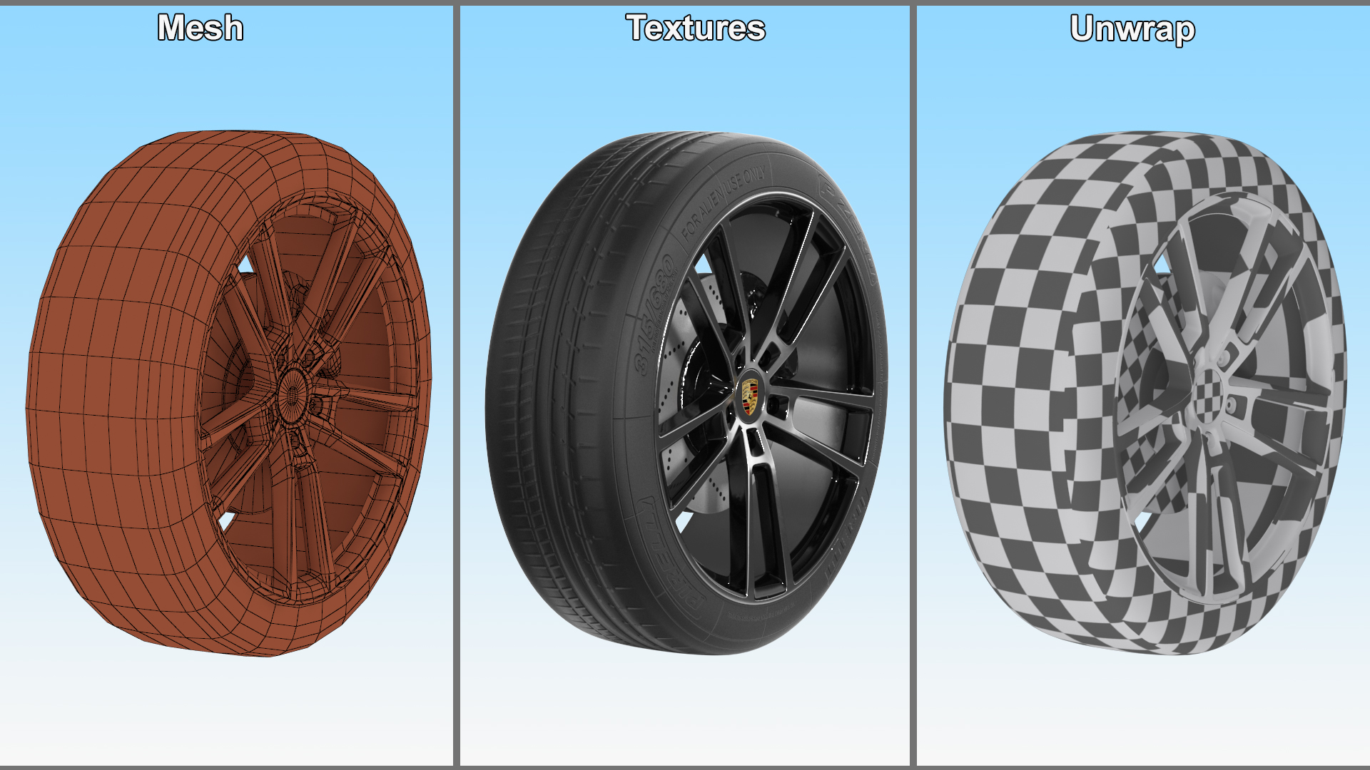 3D Porsche Cayenne Wheel