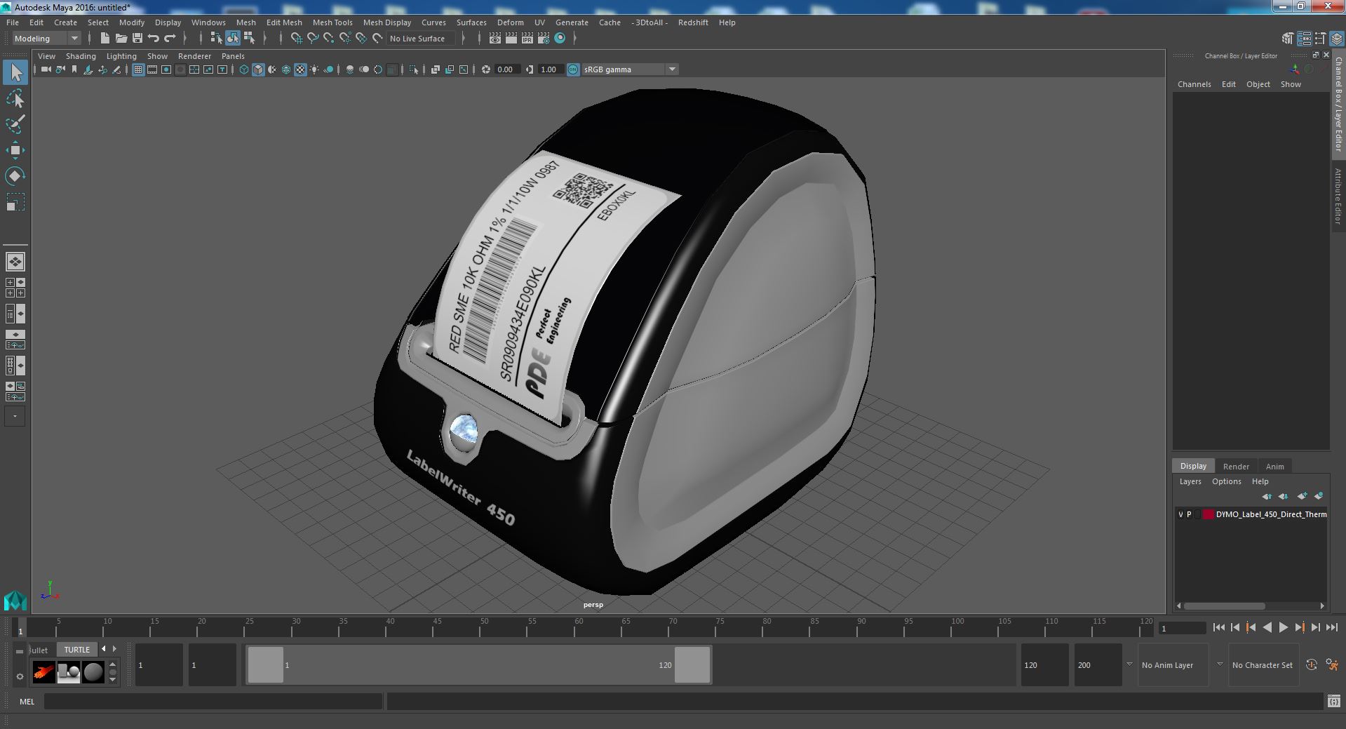 3D DYMO Label 450 Direct Thermal Printer with Barcode Label