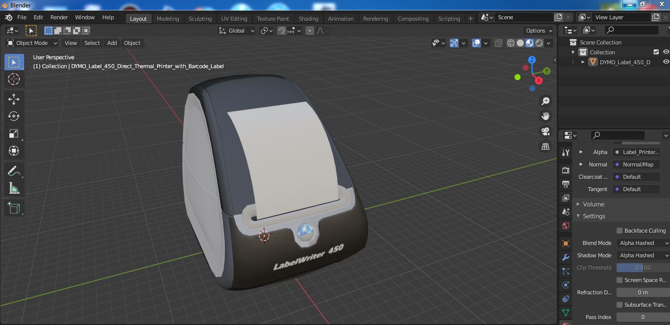 3D DYMO Label 450 Direct Thermal Printer with Barcode Label