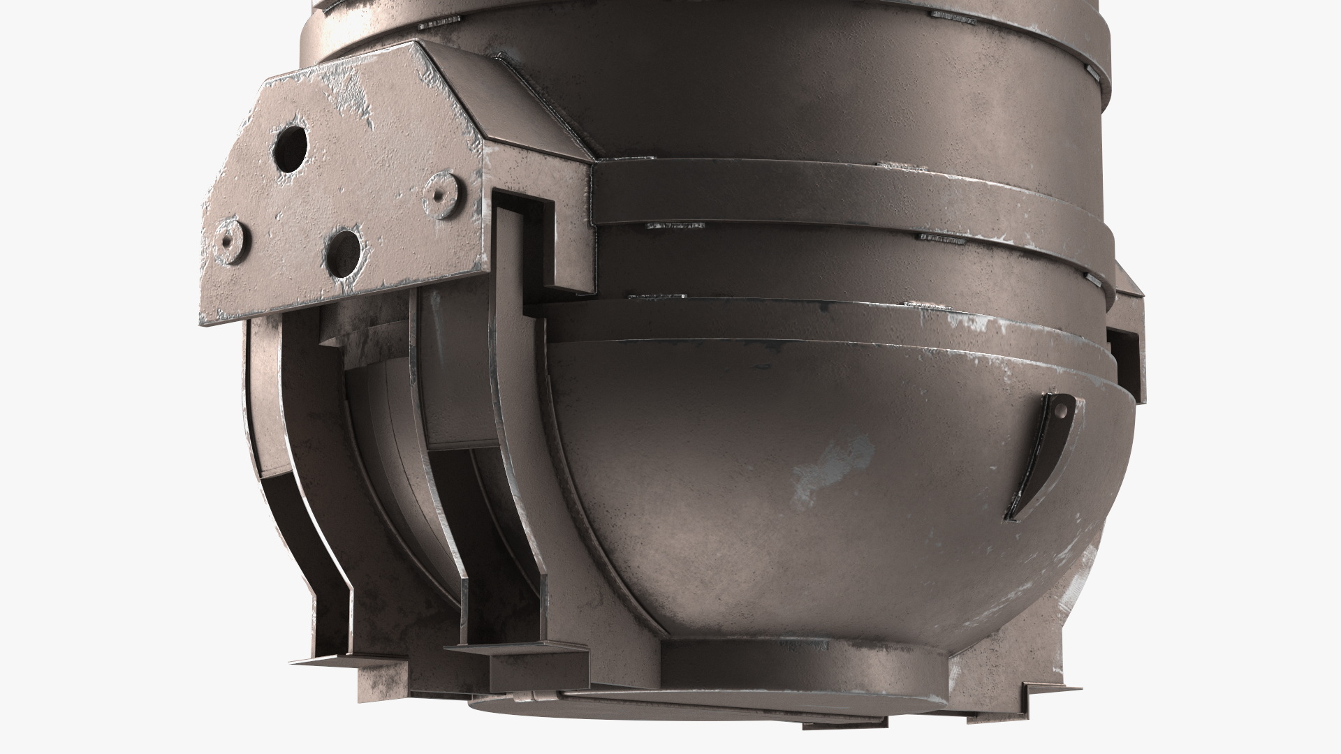 3D Industrial Charging Bucket with Scrap Metal model