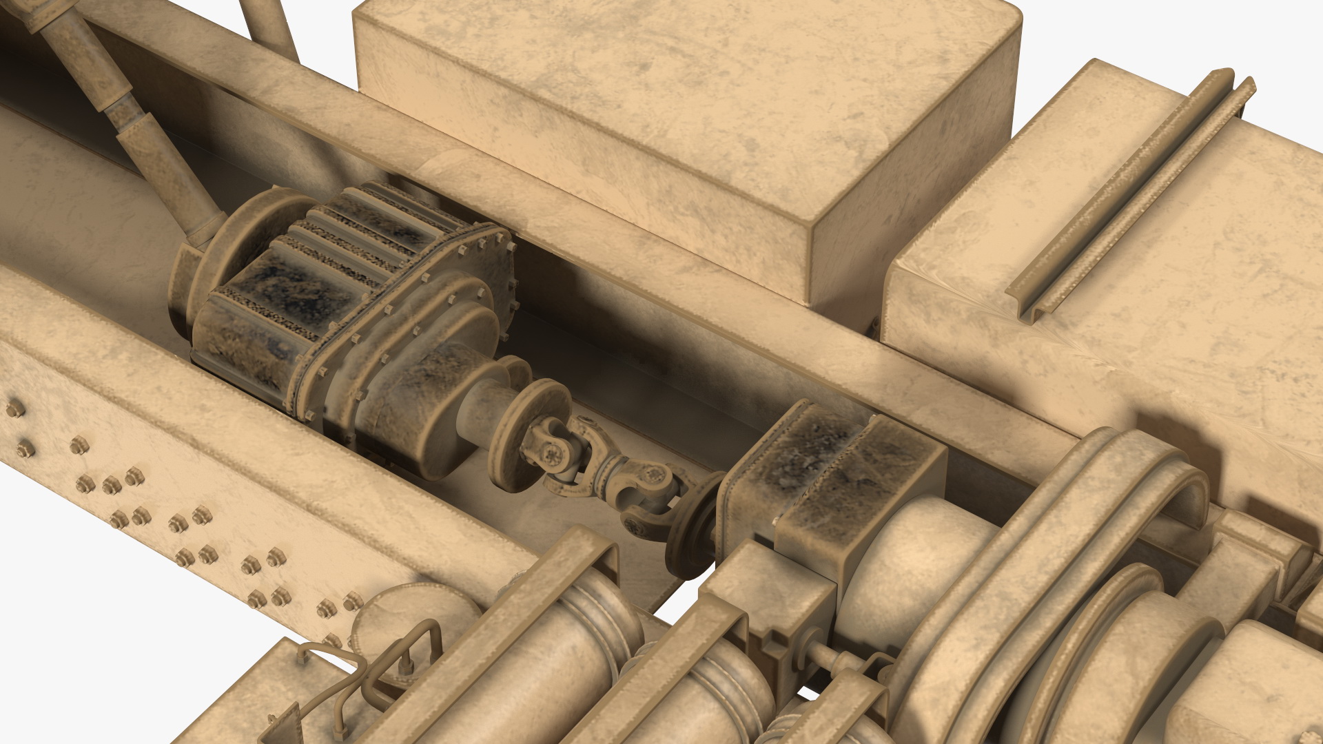 Medium Tactical Vehicle FMTV 5 Ton 6x6 Truck Chassis 3D