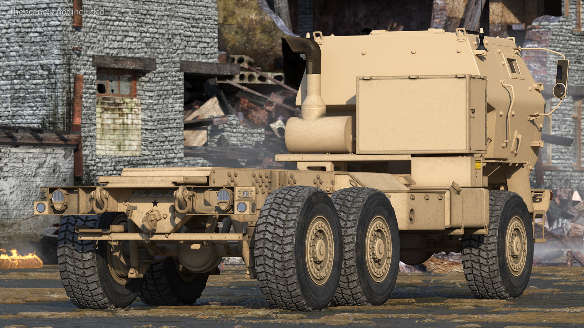 Medium Tactical Vehicle FMTV 5 Ton 6x6 Truck Chassis 3D