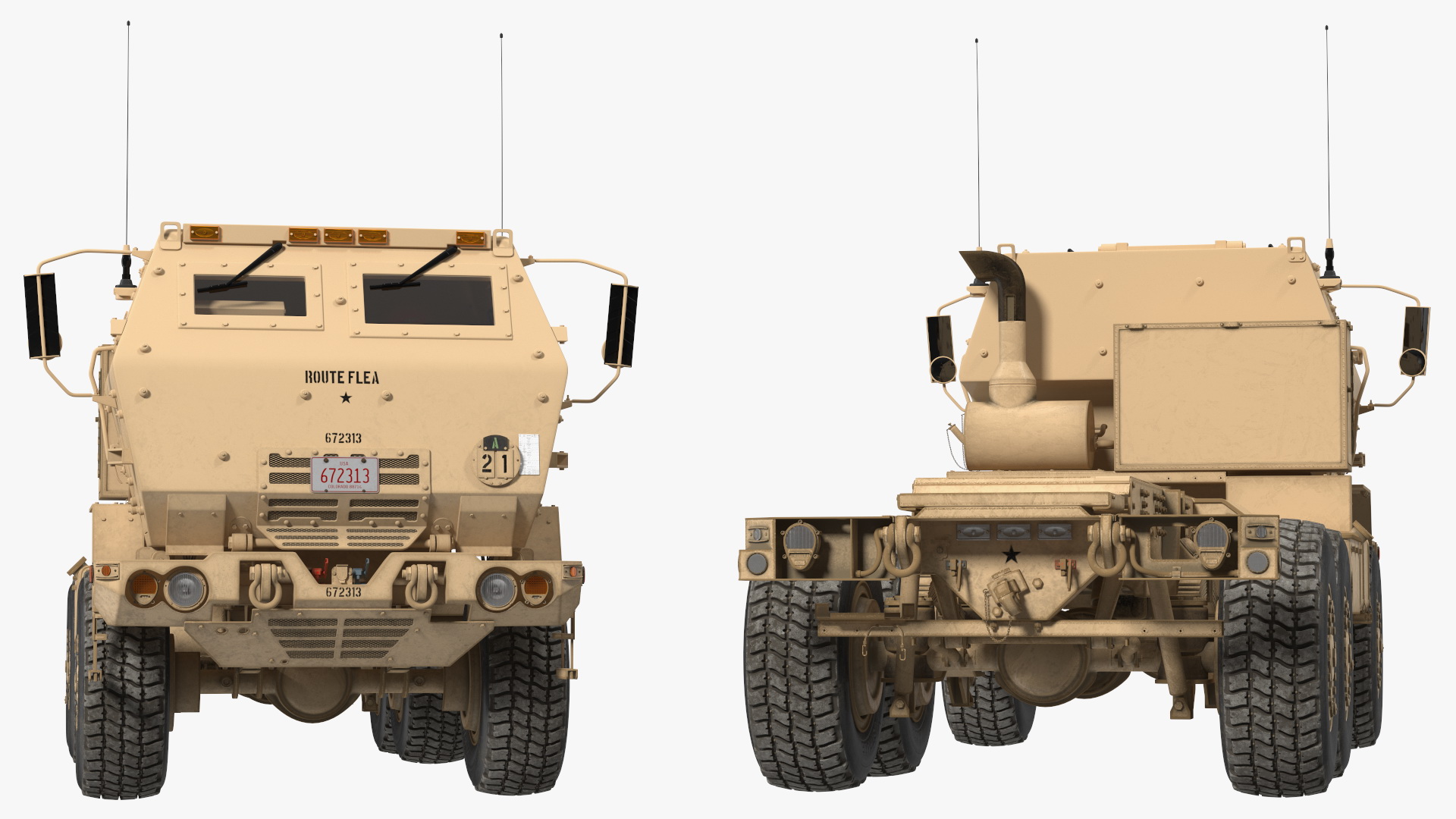 Medium Tactical Vehicle FMTV 5 Ton 6x6 Truck Chassis 3D