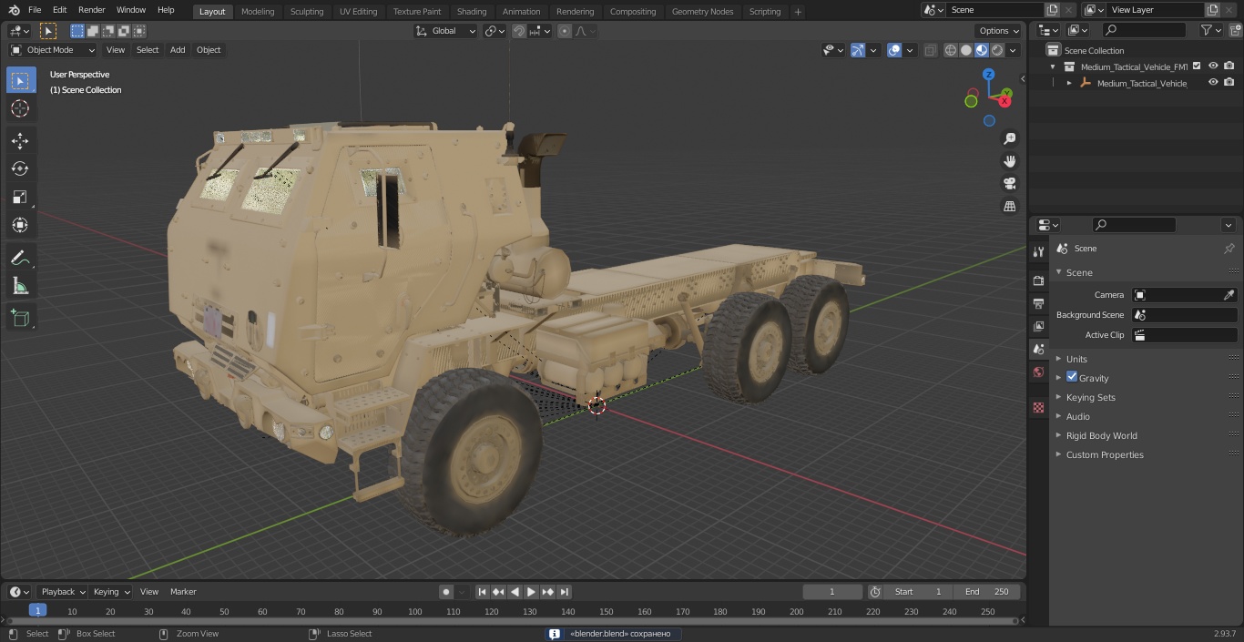 Medium Tactical Vehicle FMTV 5 Ton 6x6 Truck Chassis 3D