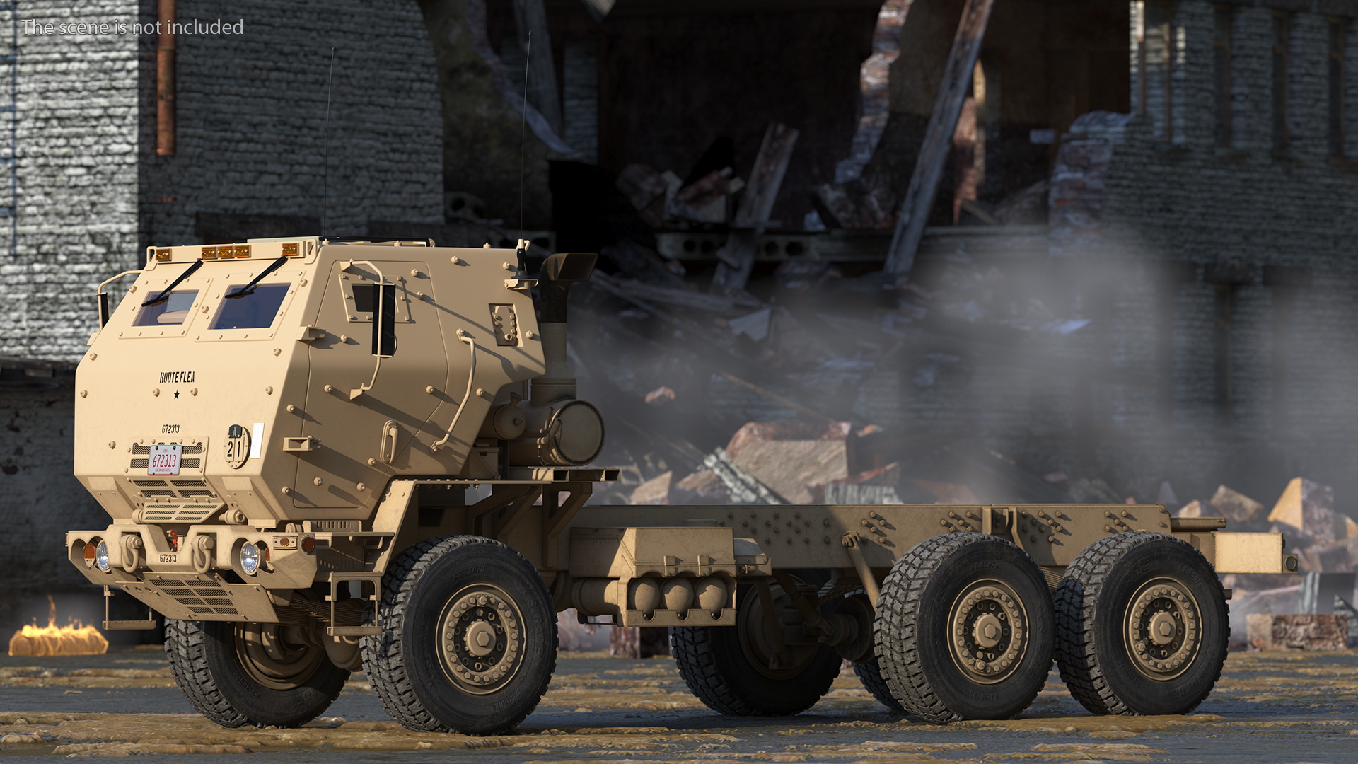 Medium Tactical Vehicle FMTV 5 Ton 6x6 Truck Chassis 3D
