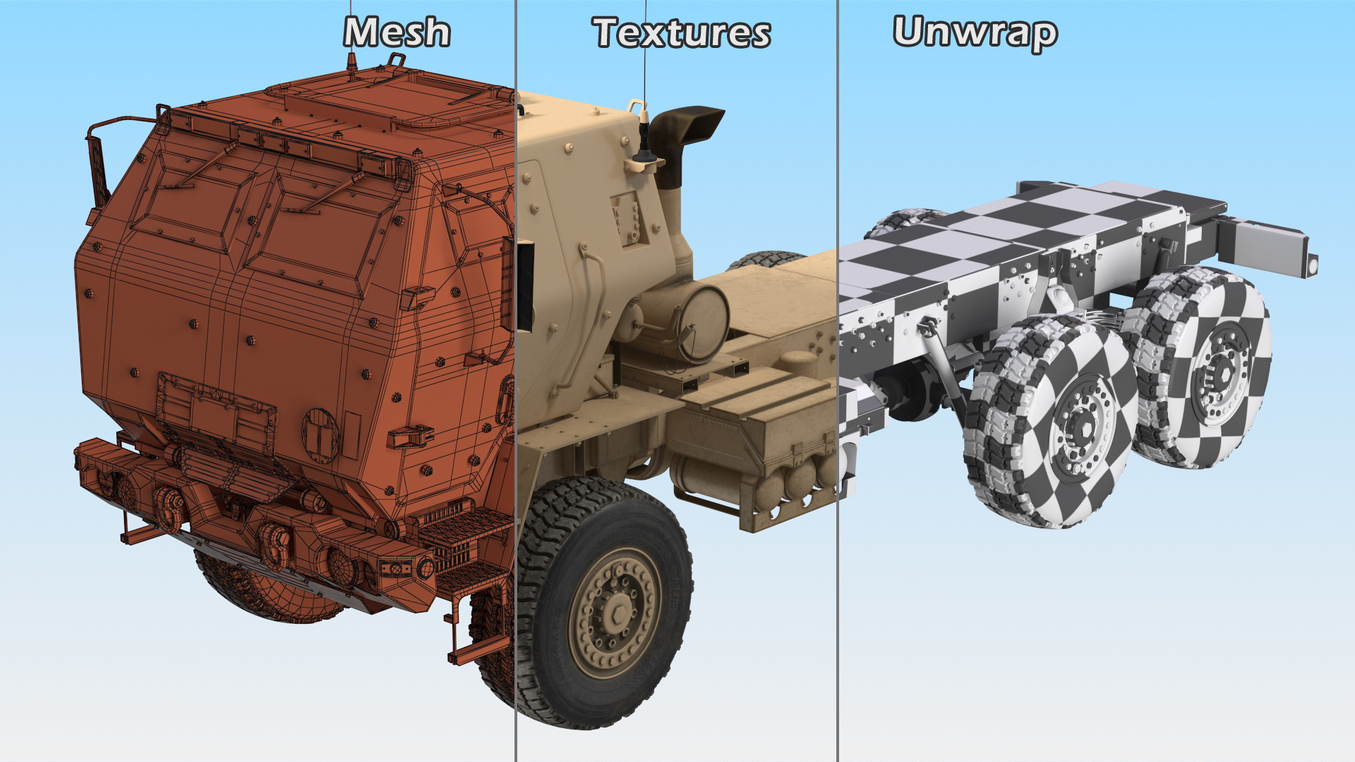 Medium Tactical Vehicle FMTV 5 Ton 6x6 Truck Chassis 3D