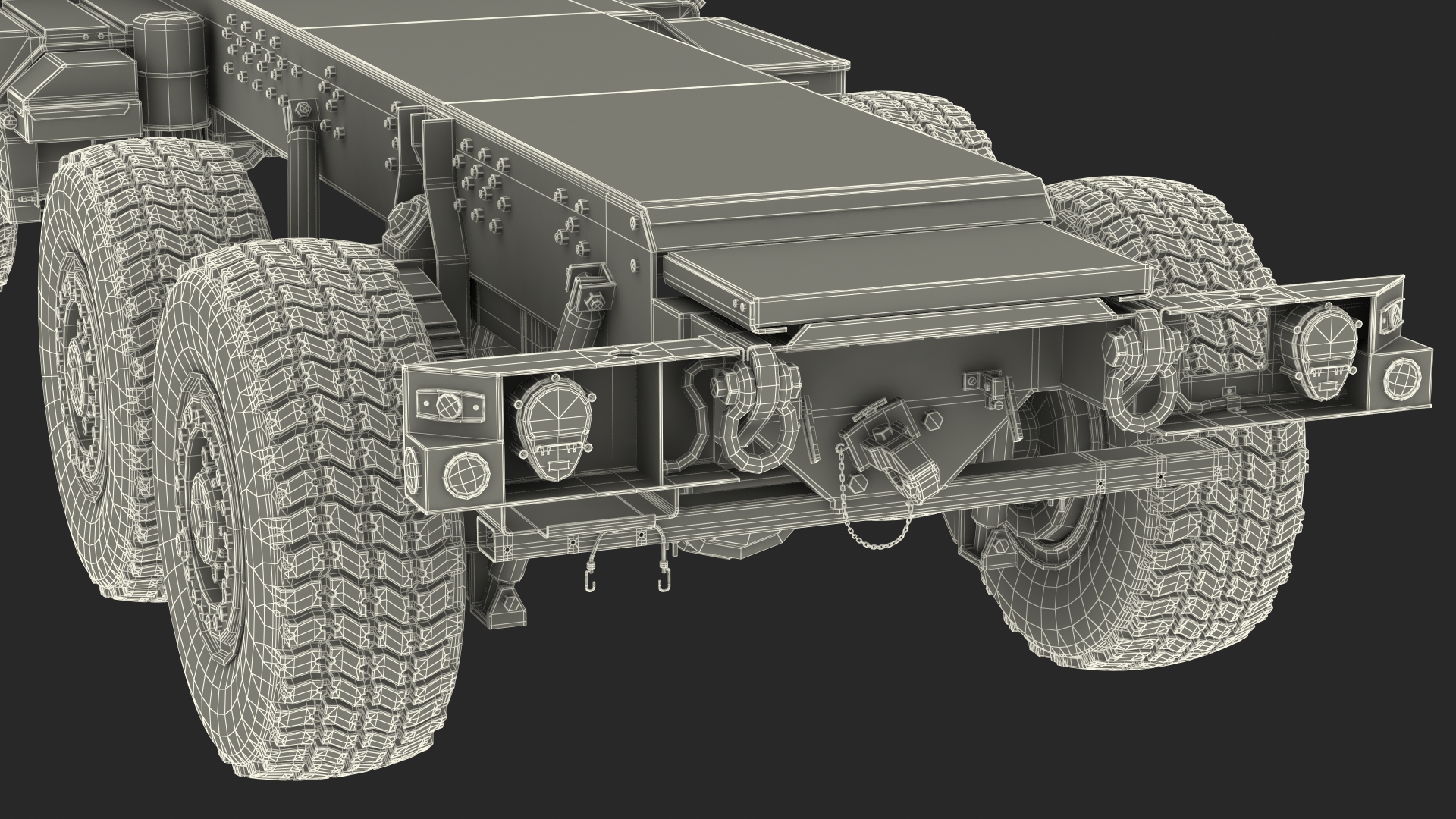 Medium Tactical Vehicle FMTV 5 Ton 6x6 Truck Chassis 3D