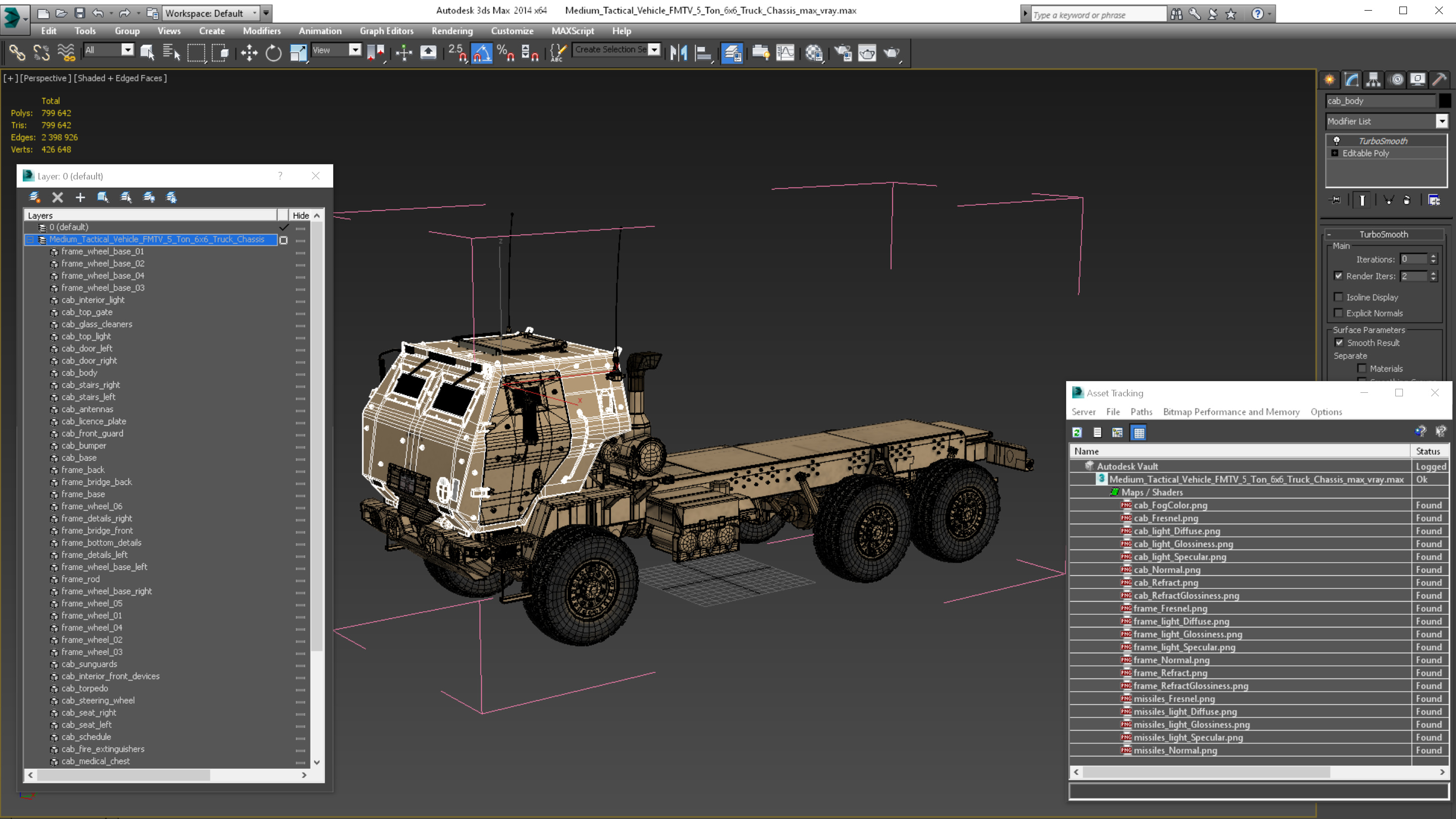 Medium Tactical Vehicle FMTV 5 Ton 6x6 Truck Chassis 3D