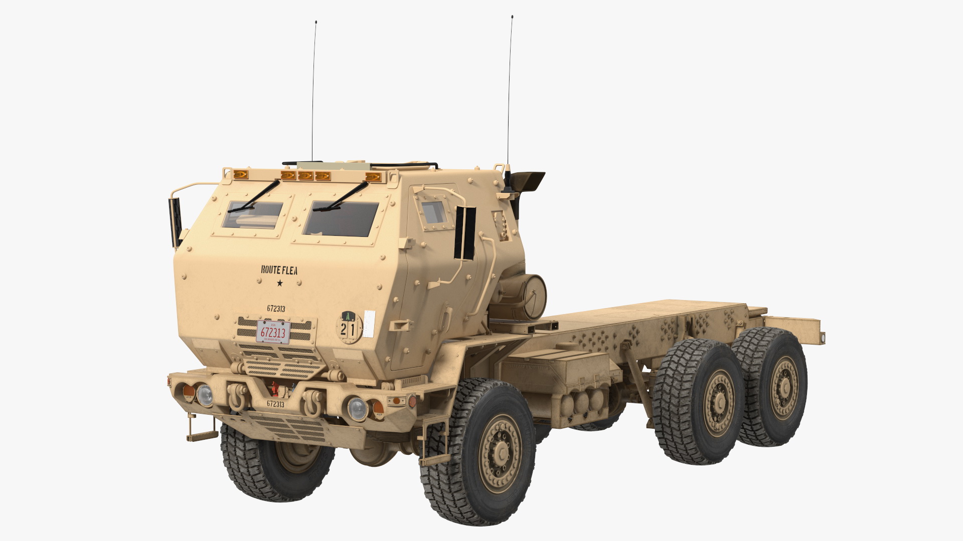 Medium Tactical Vehicle FMTV 5 Ton 6x6 Truck Chassis 3D