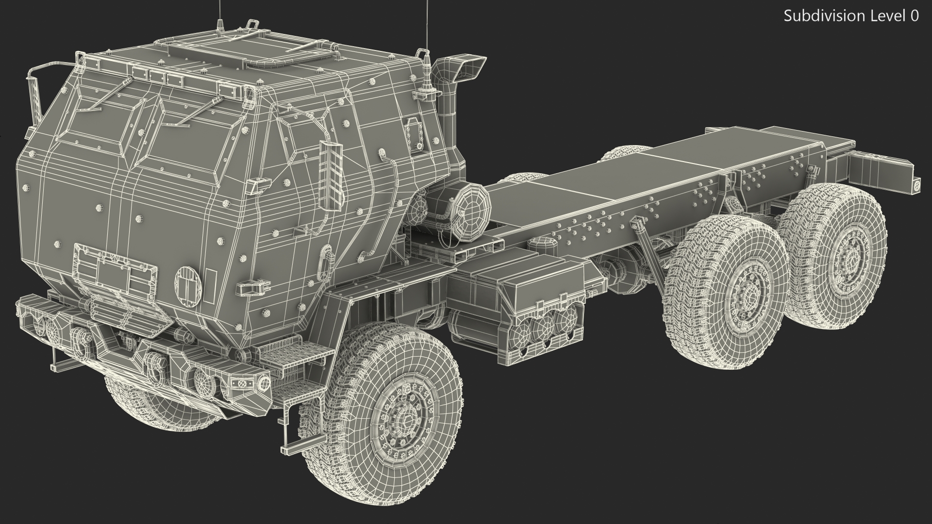 Medium Tactical Vehicle FMTV 5 Ton 6x6 Truck Chassis 3D