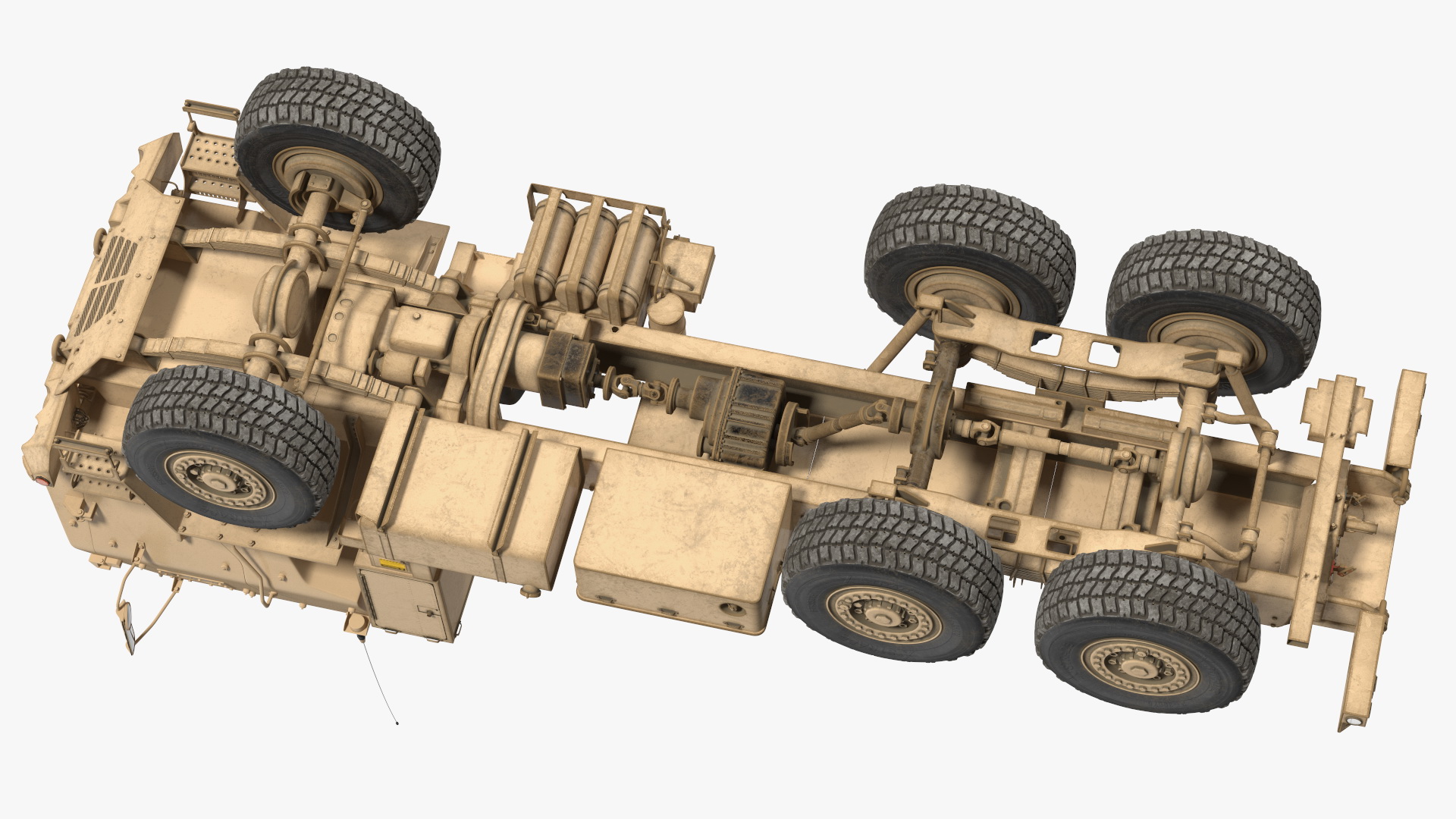 Medium Tactical Vehicle FMTV 5 Ton 6x6 Truck Chassis 3D