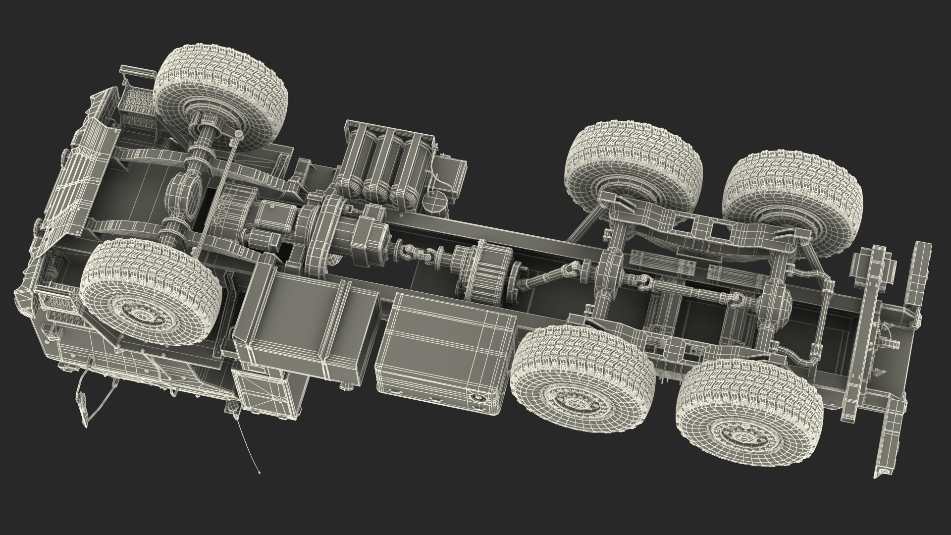 Medium Tactical Vehicle FMTV 5 Ton 6x6 Truck Chassis 3D
