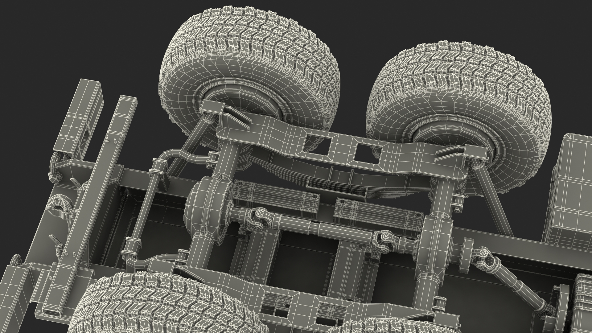 Medium Tactical Vehicle FMTV 5 Ton 6x6 Truck Chassis 3D