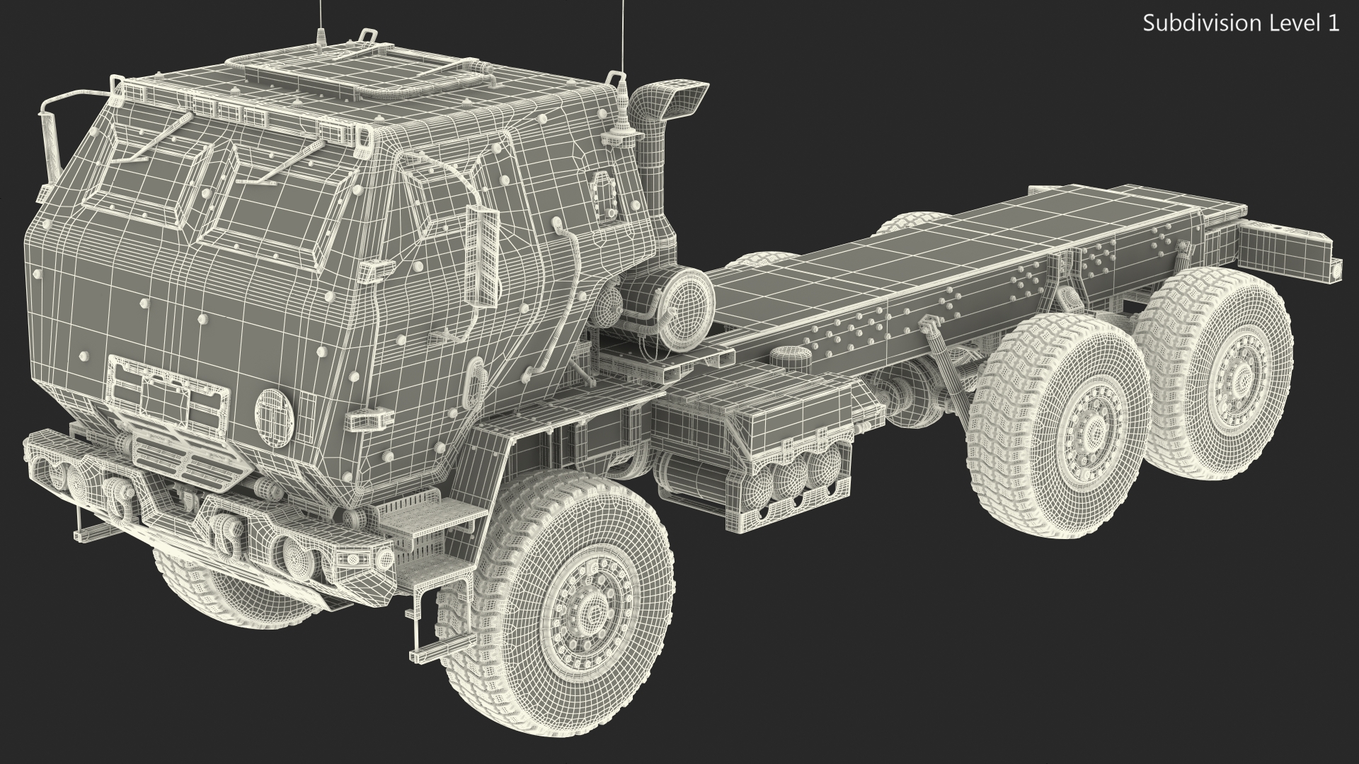 Medium Tactical Vehicle FMTV 5 Ton 6x6 Truck Chassis 3D