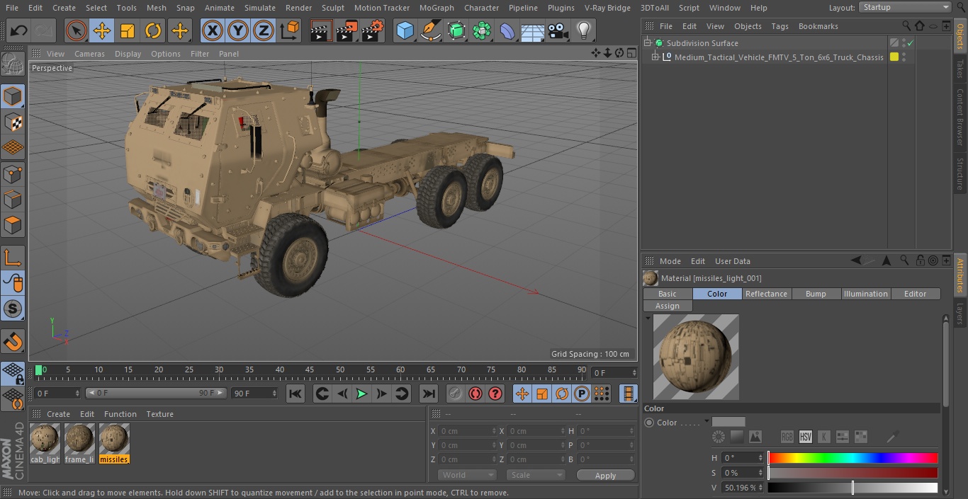 Medium Tactical Vehicle FMTV 5 Ton 6x6 Truck Chassis 3D