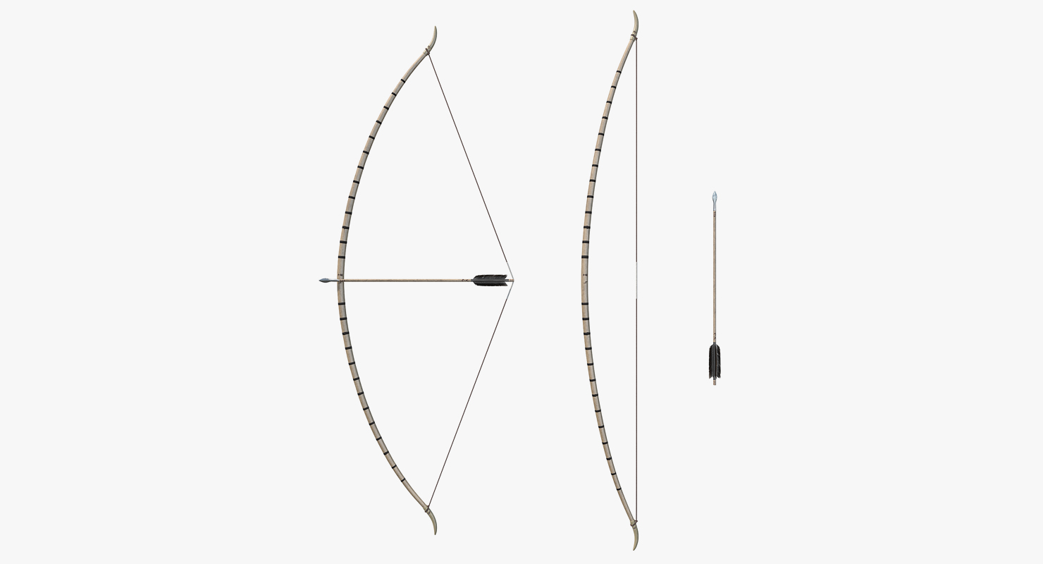 Viking Bow Set 3D model