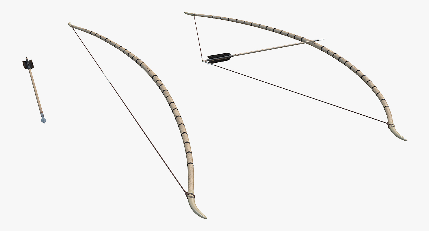 Viking Bow Set 3D model
