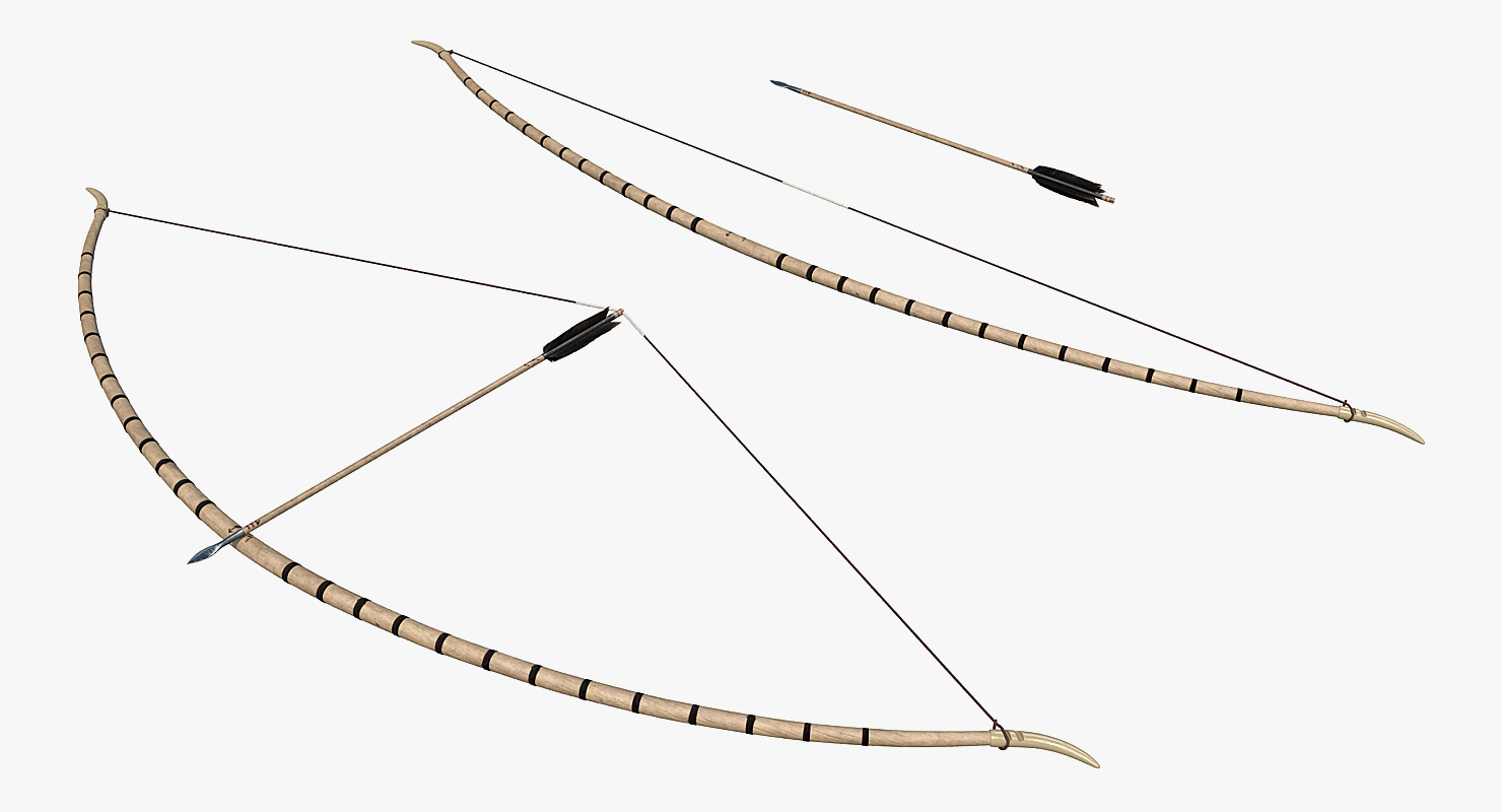 Viking Bow Set 3D model