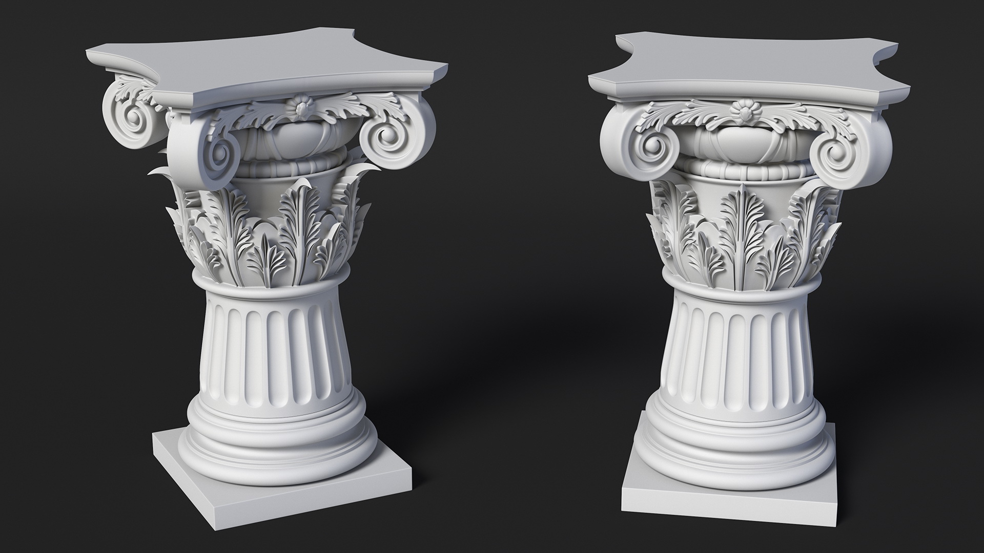 Composite Order Pedestal 3D model