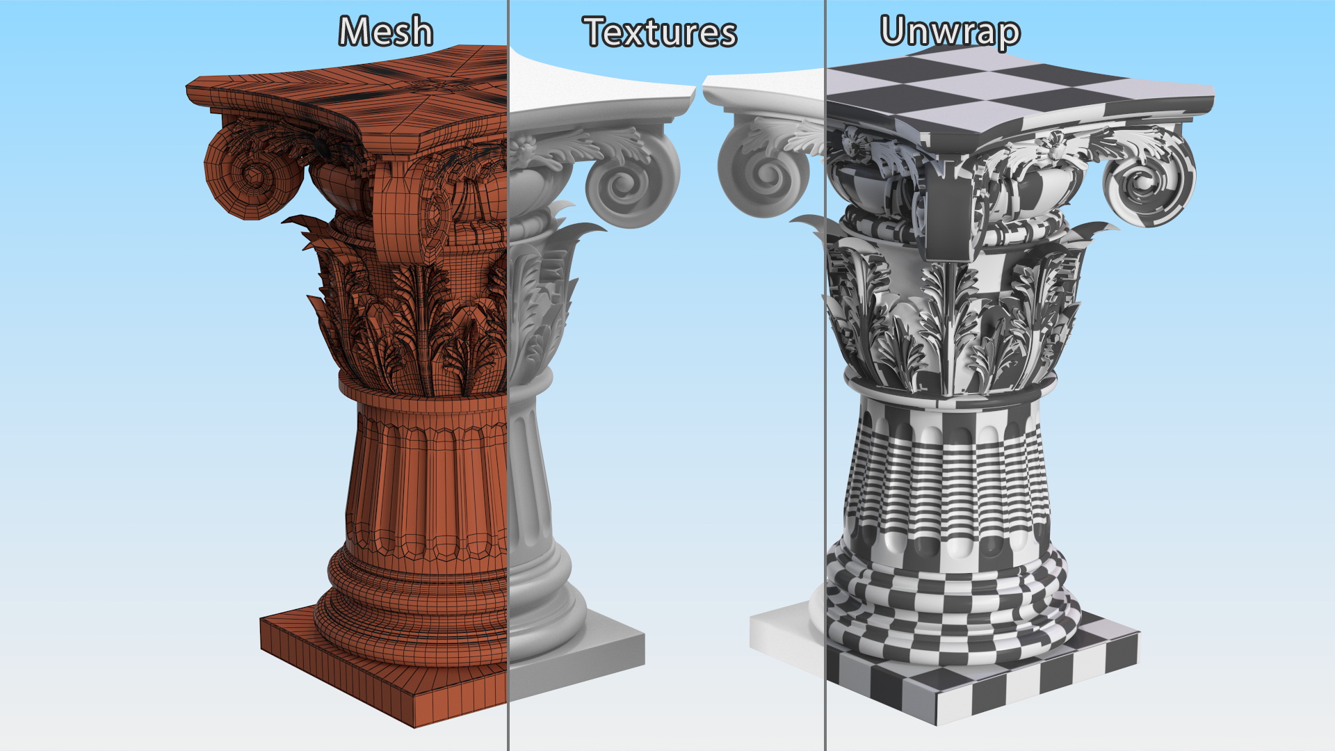 Composite Order Pedestal 3D model