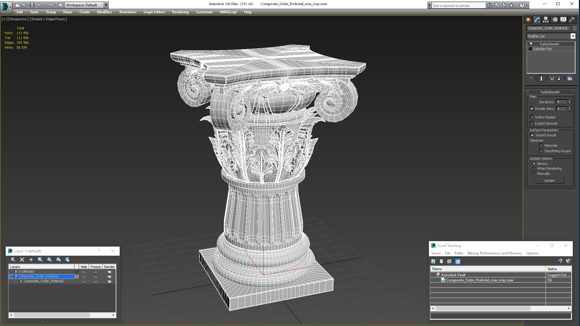 Composite Order Pedestal 3D model
