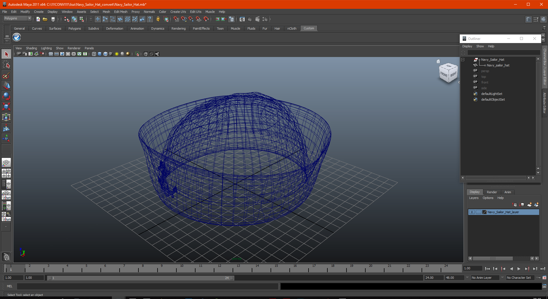 3D model Navy Sailor Hat